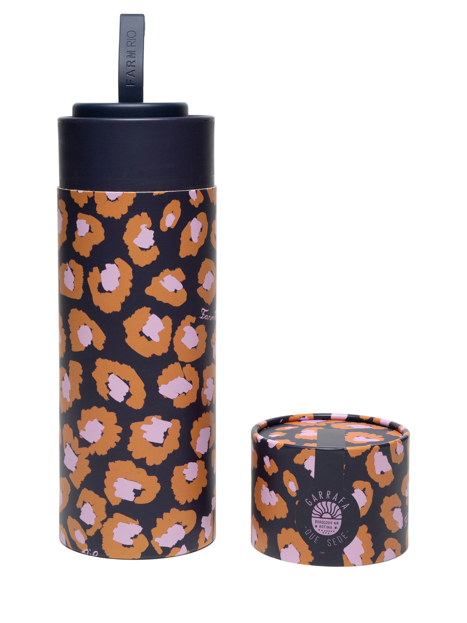 Garrafa Que Sede 750ml Leopard Pop Azul Farm Etc