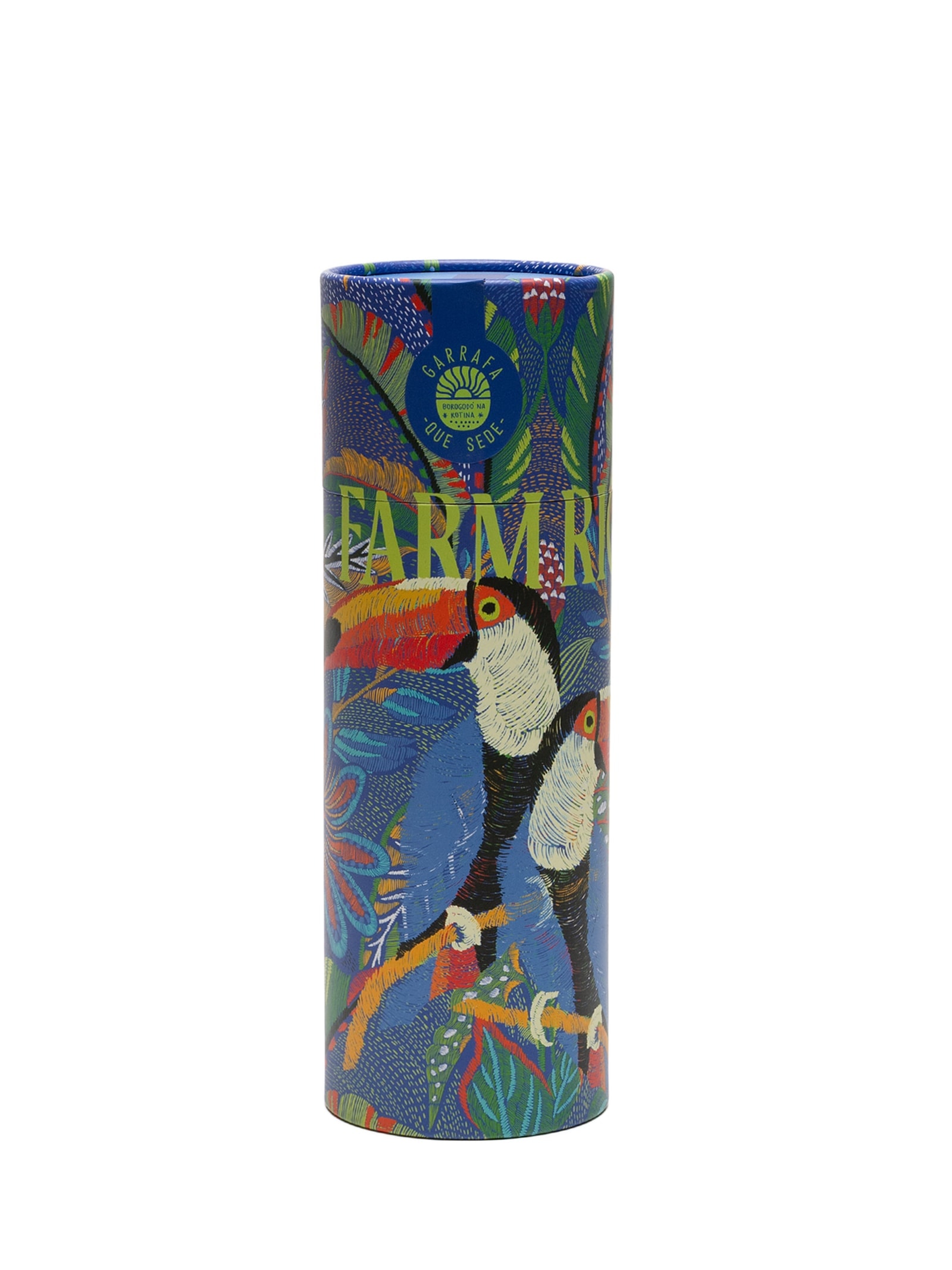 Garrafa Que Sede 750ML Tapete De Tucano Azul Farm Etc
