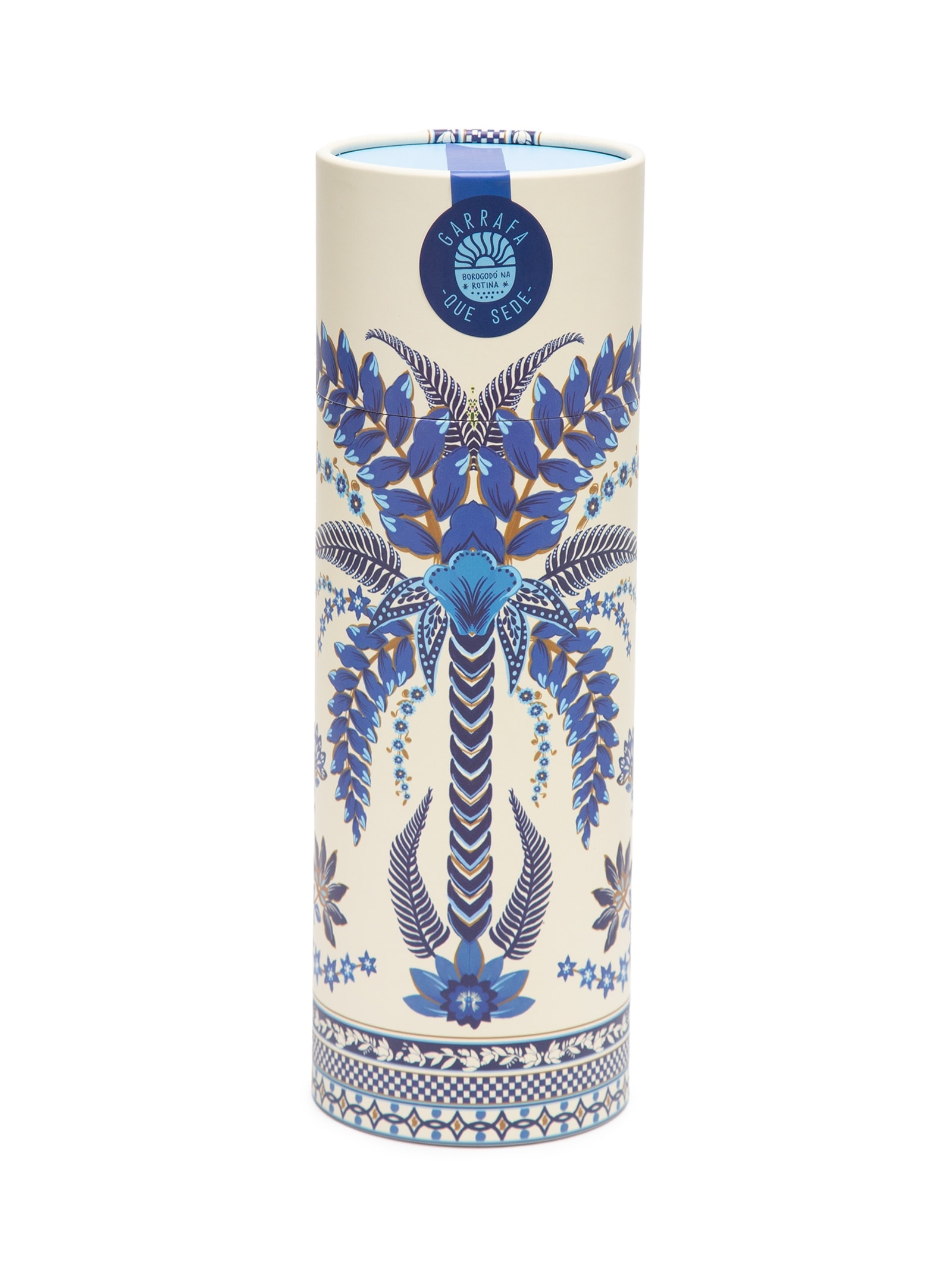 Garrafa Que Sede Encanto Tropical 750 ML Azul Farm Etc