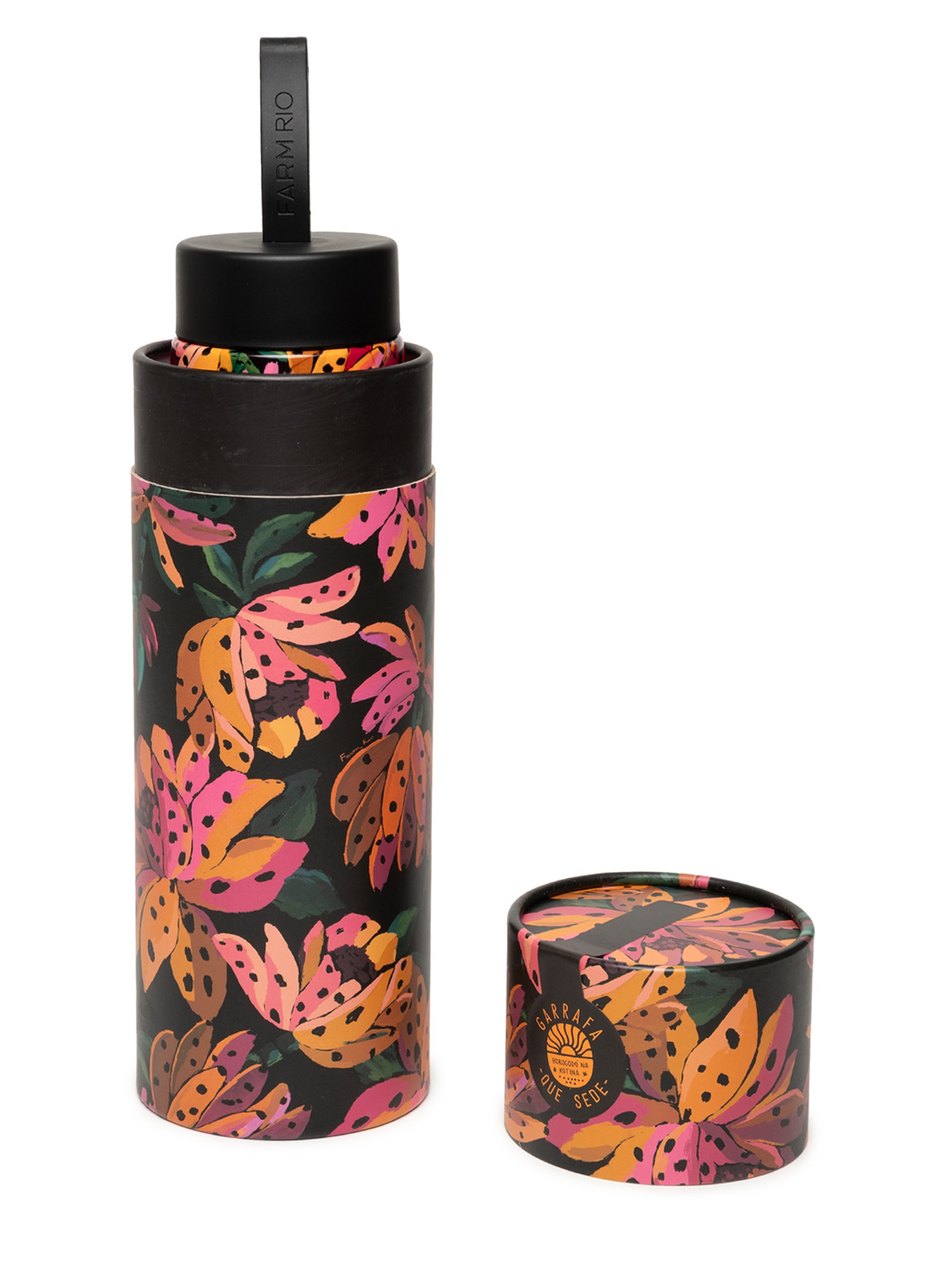 Garrafa Que Sede Flor de Banana 750ML Preto Farm Etc