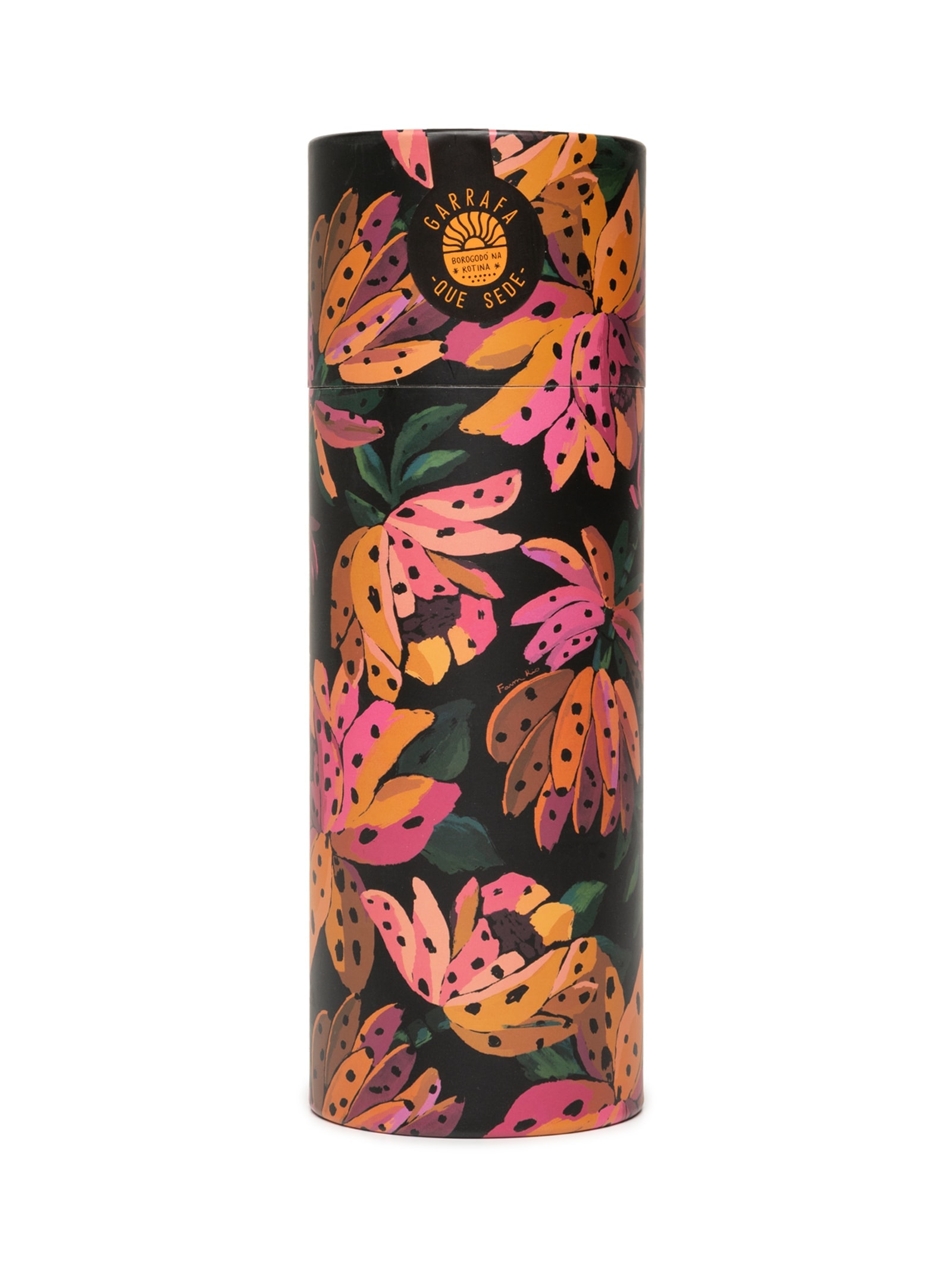 Garrafa Que Sede Flor de Banana 750ML Preto Farm Etc