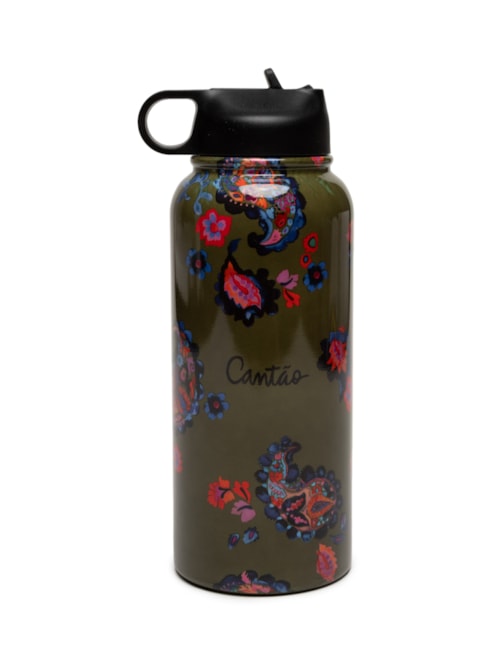 Garrafa Térmica Estampa Paisley Acqua – Verde