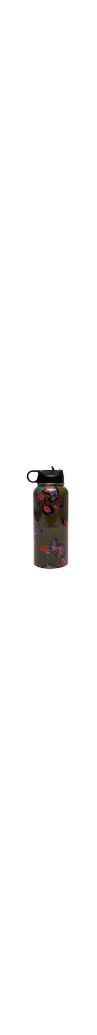 Garrafa Térmica Estampa Paisley Acqua - Verde