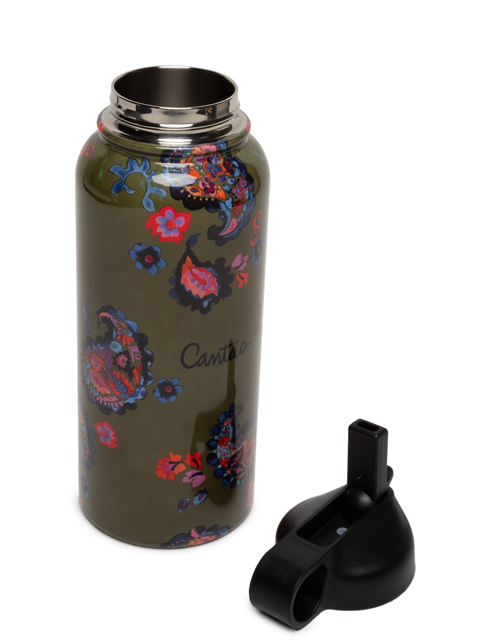 Garrafa Térmica Estampa Paisley Acqua Verde Cantão