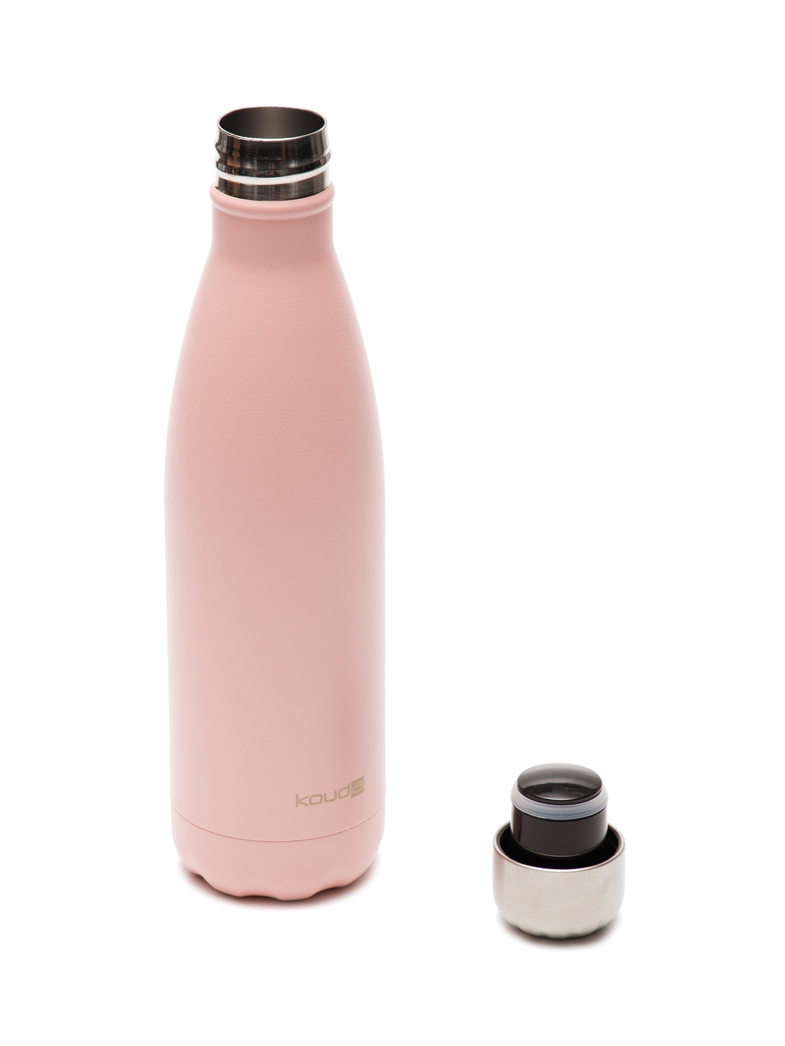 Garrafa Térmica Grey Em Aço Inox 500 ml Rosa Kouda