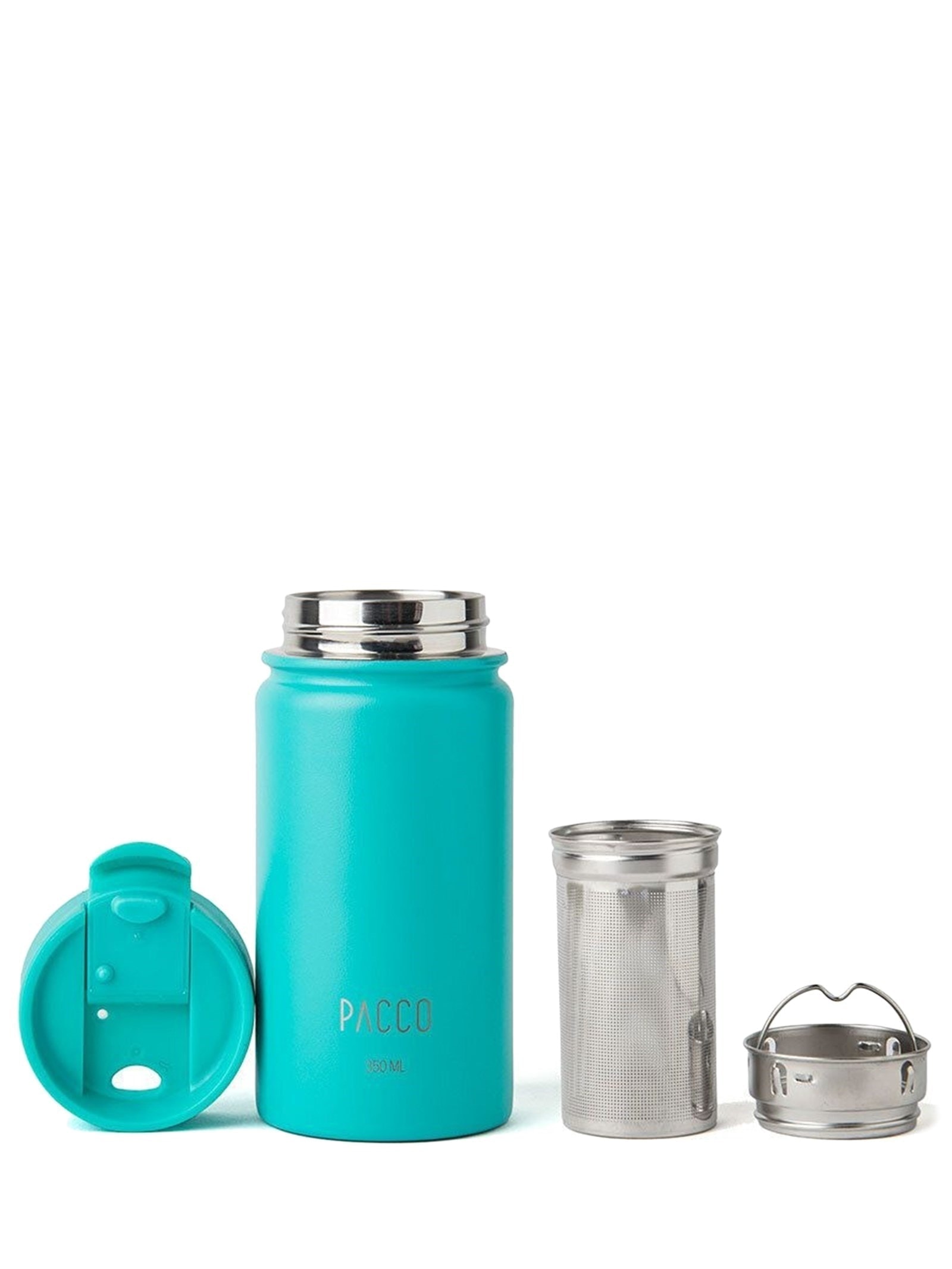 Garrafa Térmica Tumblr Em Aço Inox Com Infusor De Chá 350 ml Azul Pacco