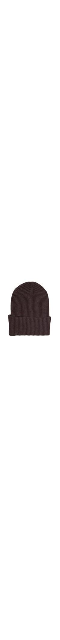 Gorro Feminino em Tricô Canelado - Marrom