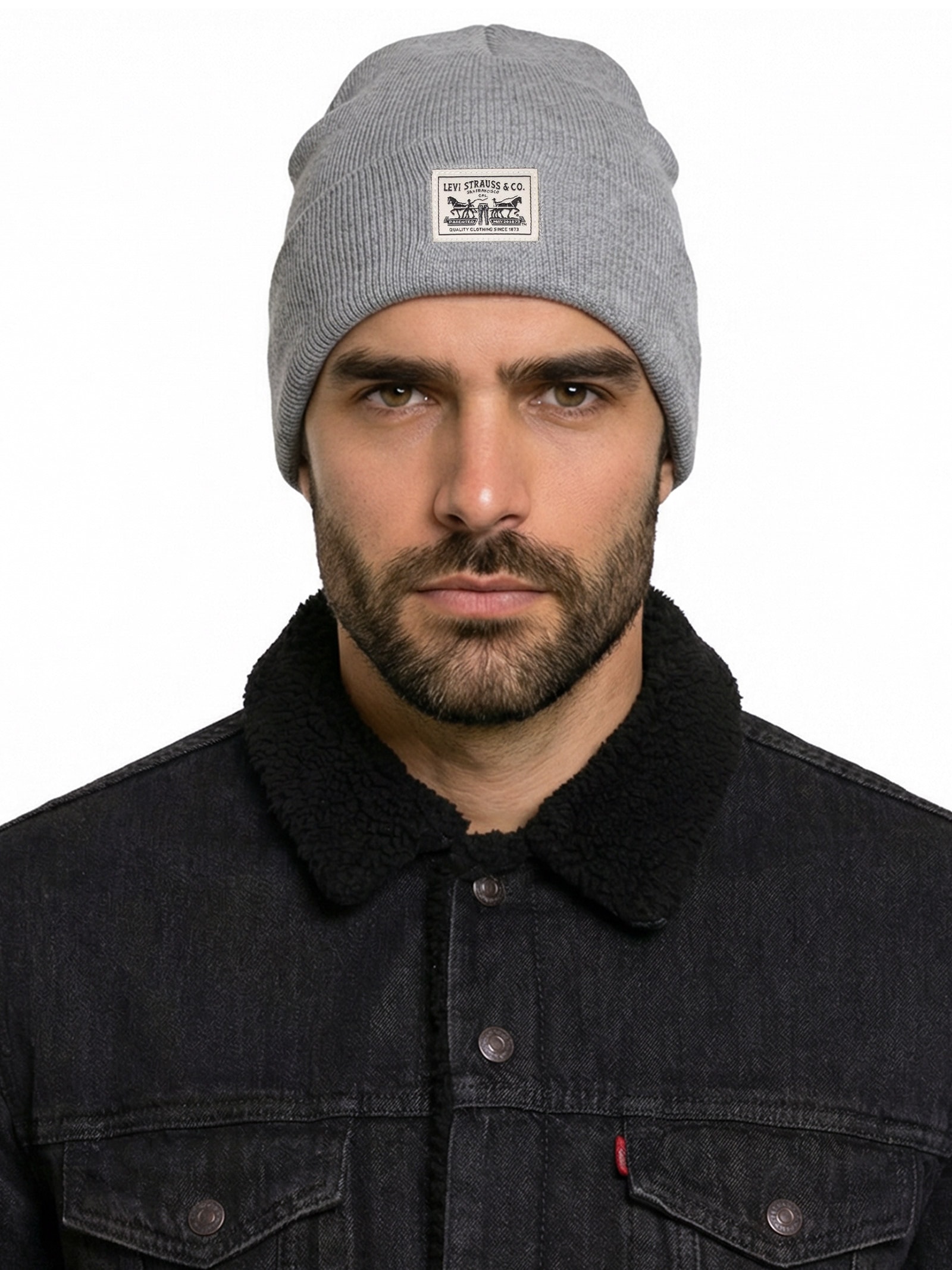 Gorro Masculino Com Patch Traseiro Cinza Levi's