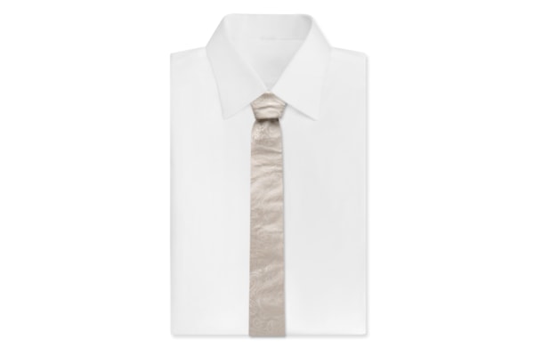Gravata Masculina H-Tie Cm 7.5 262 - Collab David Beckham - Branco