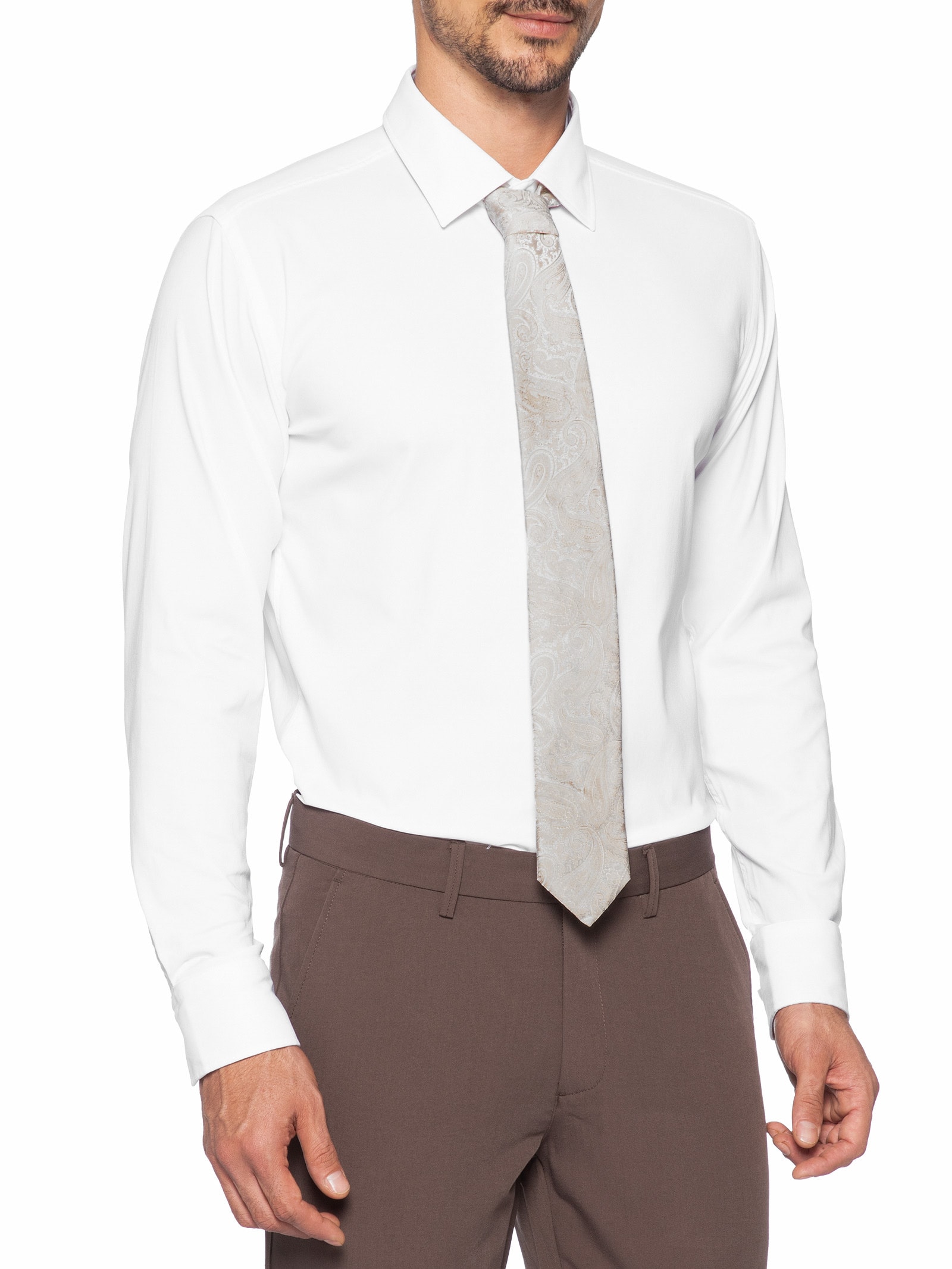 Gravata Masculina H-Tie Cm 7.5 262 Collab David Beckham Branco Boss