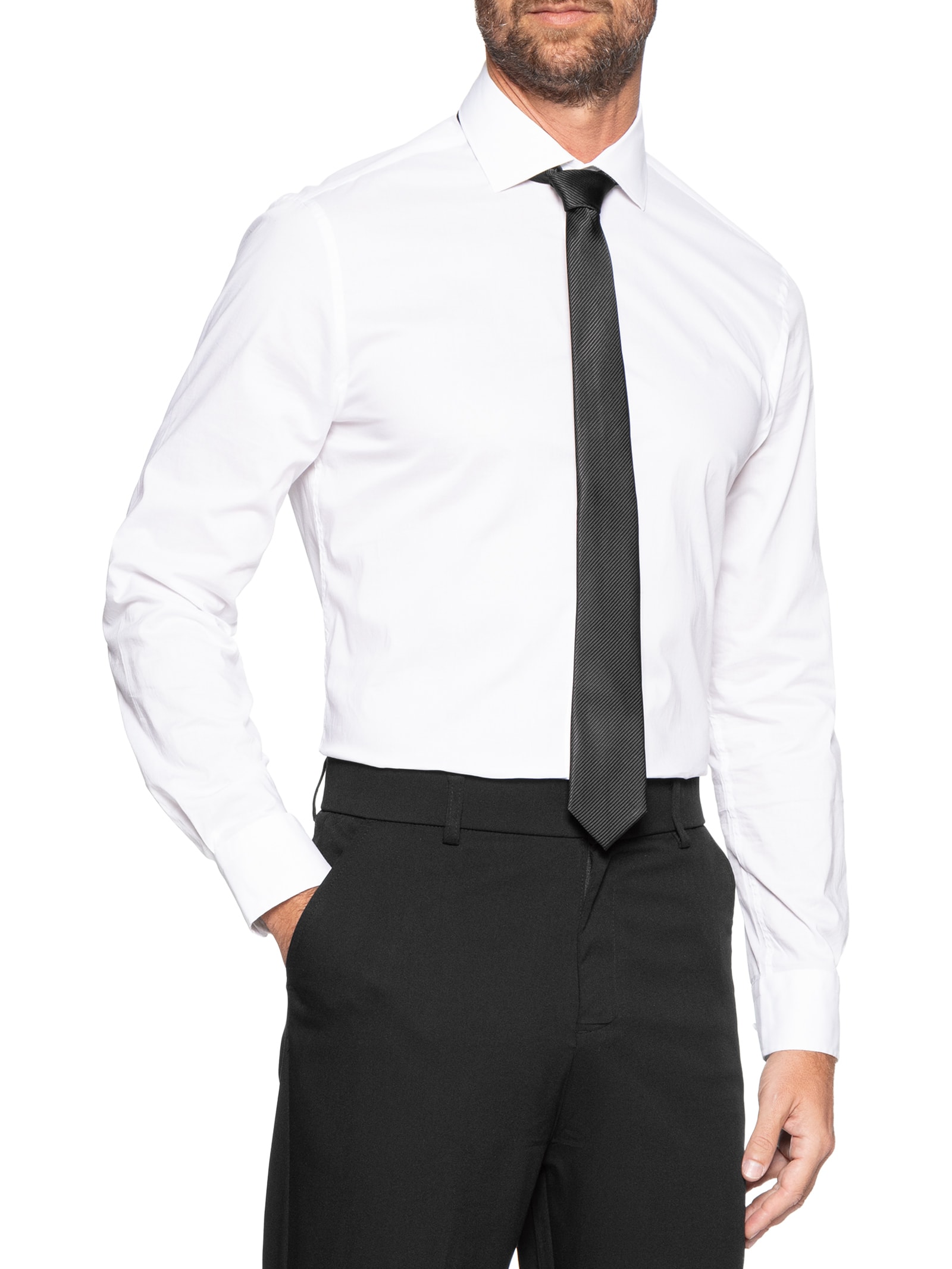 Gravata Masculina Maquineta Diagonal Preto Sergio K