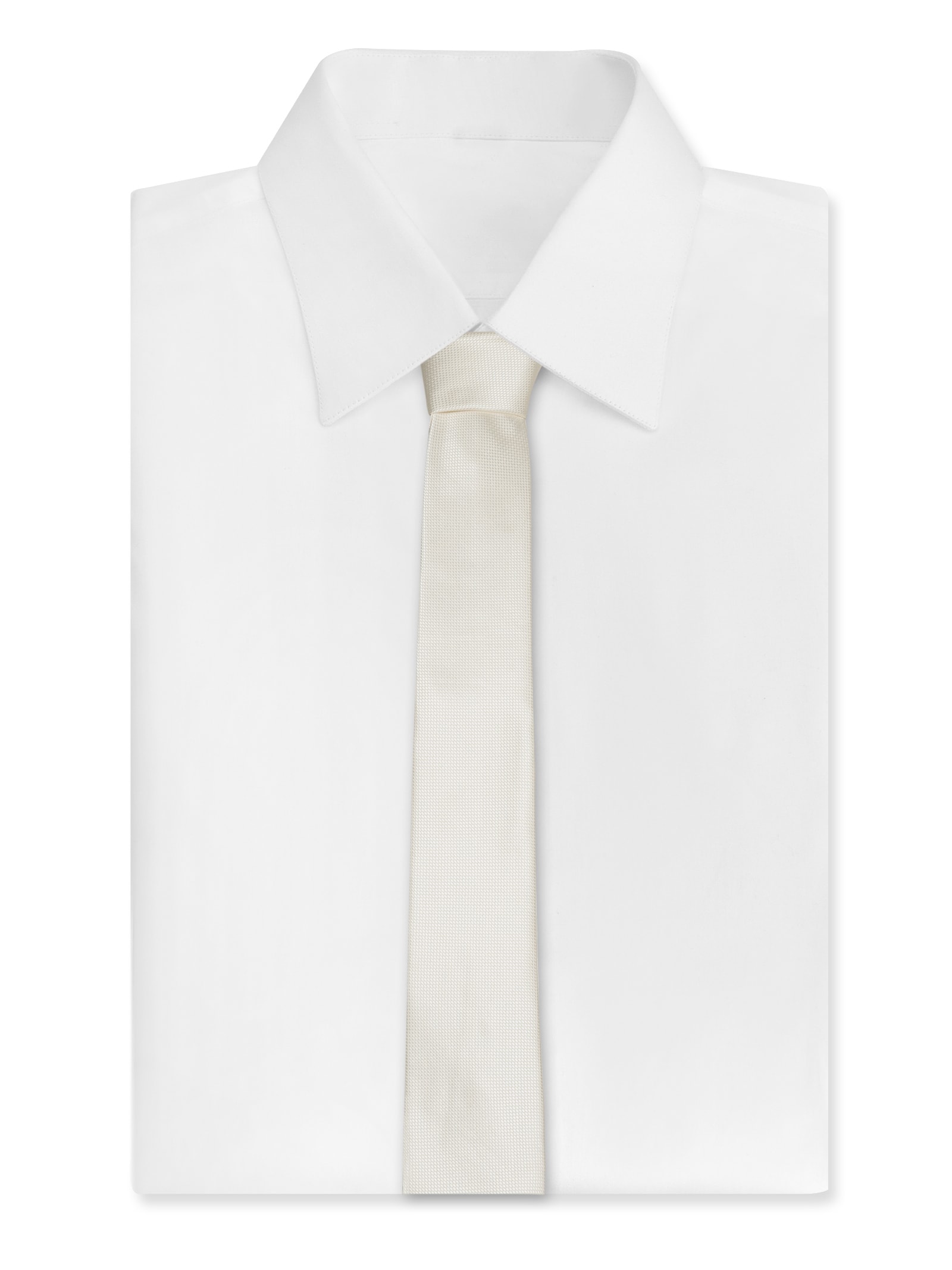 Gravata Masculina Maquineta Essencial Branco Sergio K