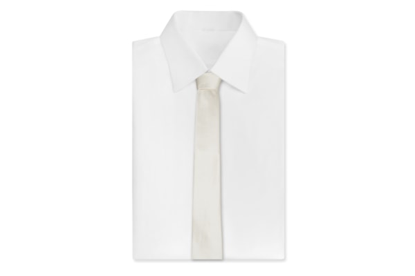 Gravata Masculina Maquineta Essencial - Branco