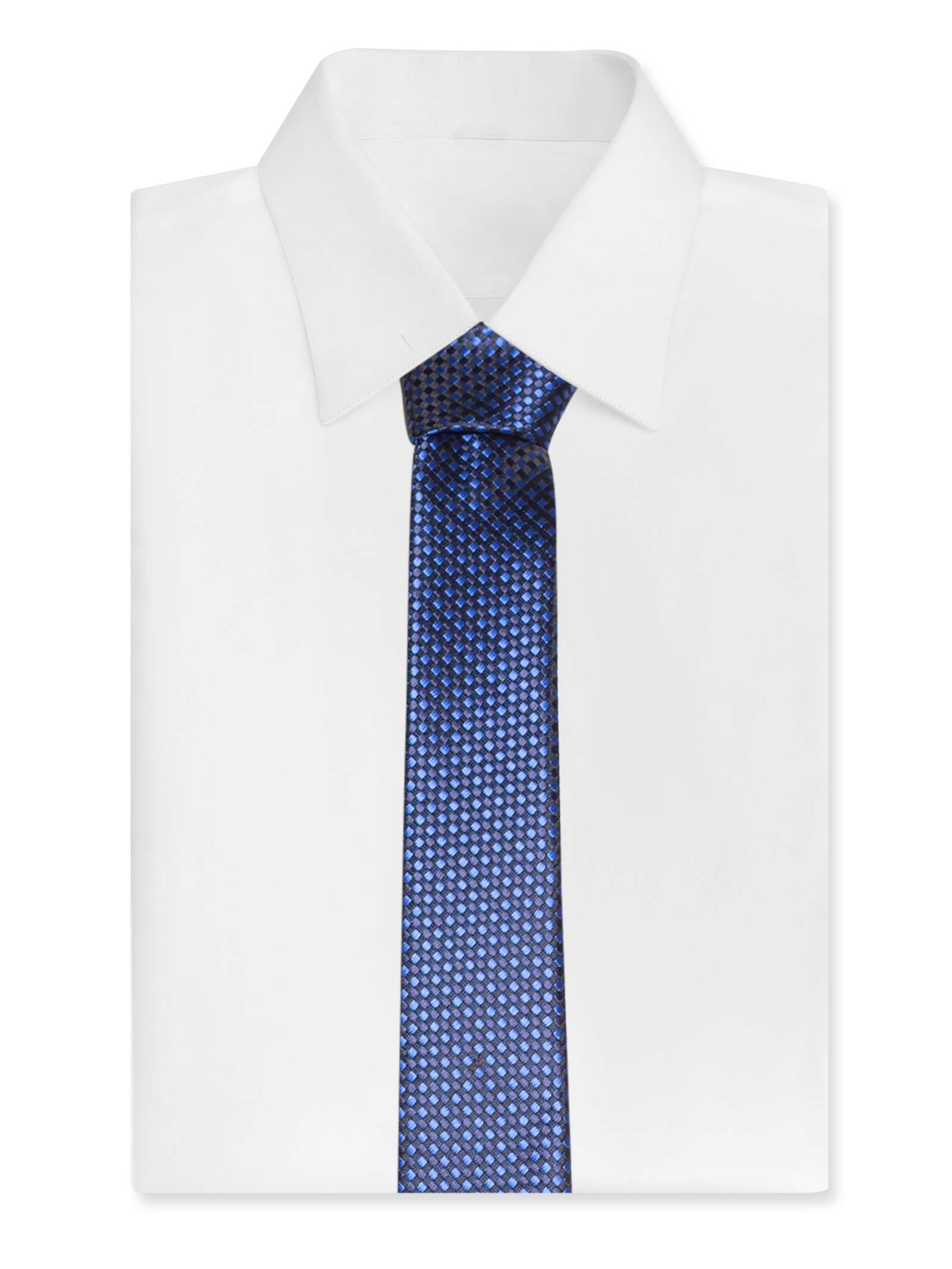 Gravata Masculina Maquineta Mini Square Azul Sergio K