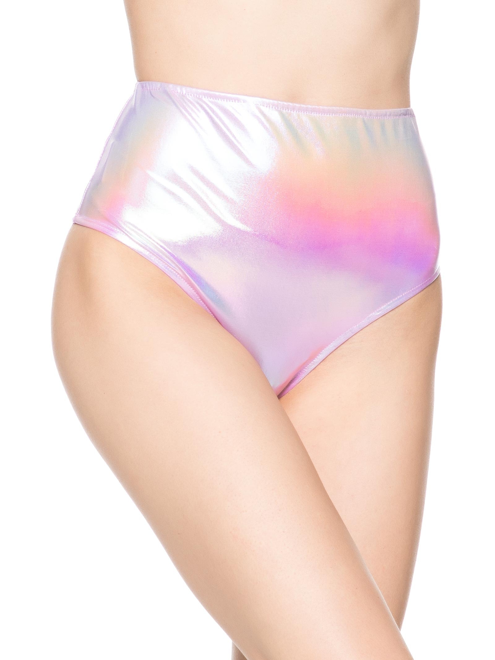 Hot Pant Carnaval Em Malha Holográfica Lilás Market 33