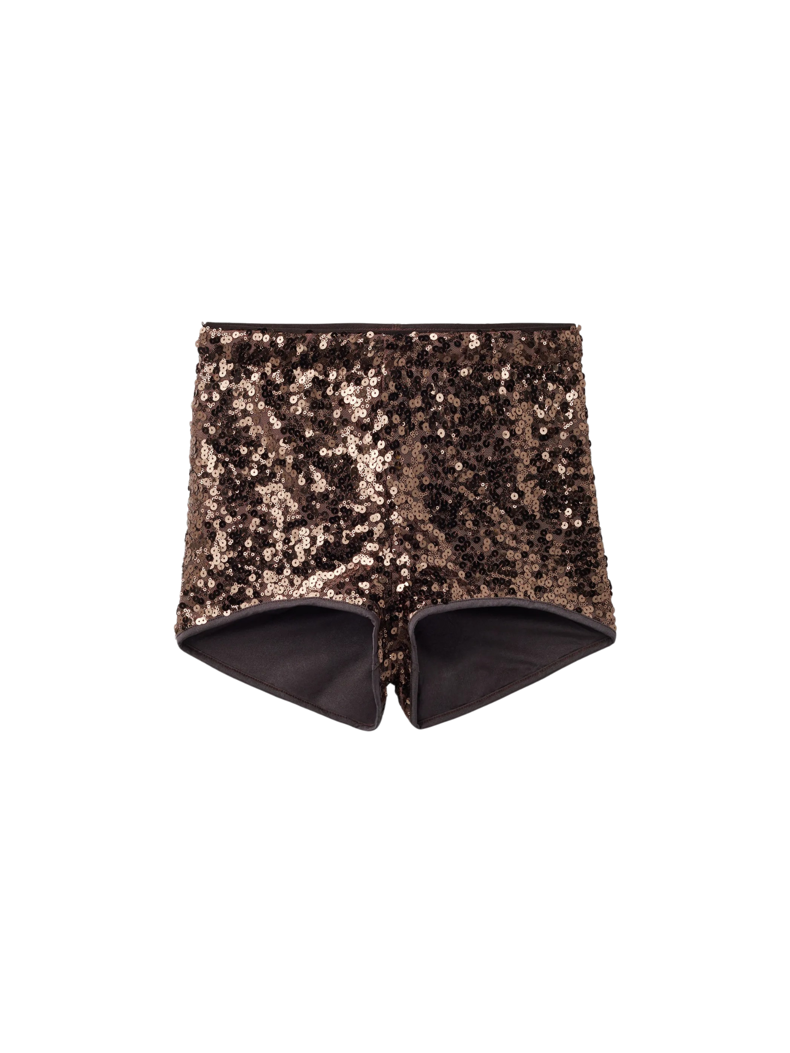 Hot Pant Com Paetês Marrom Calzedonia