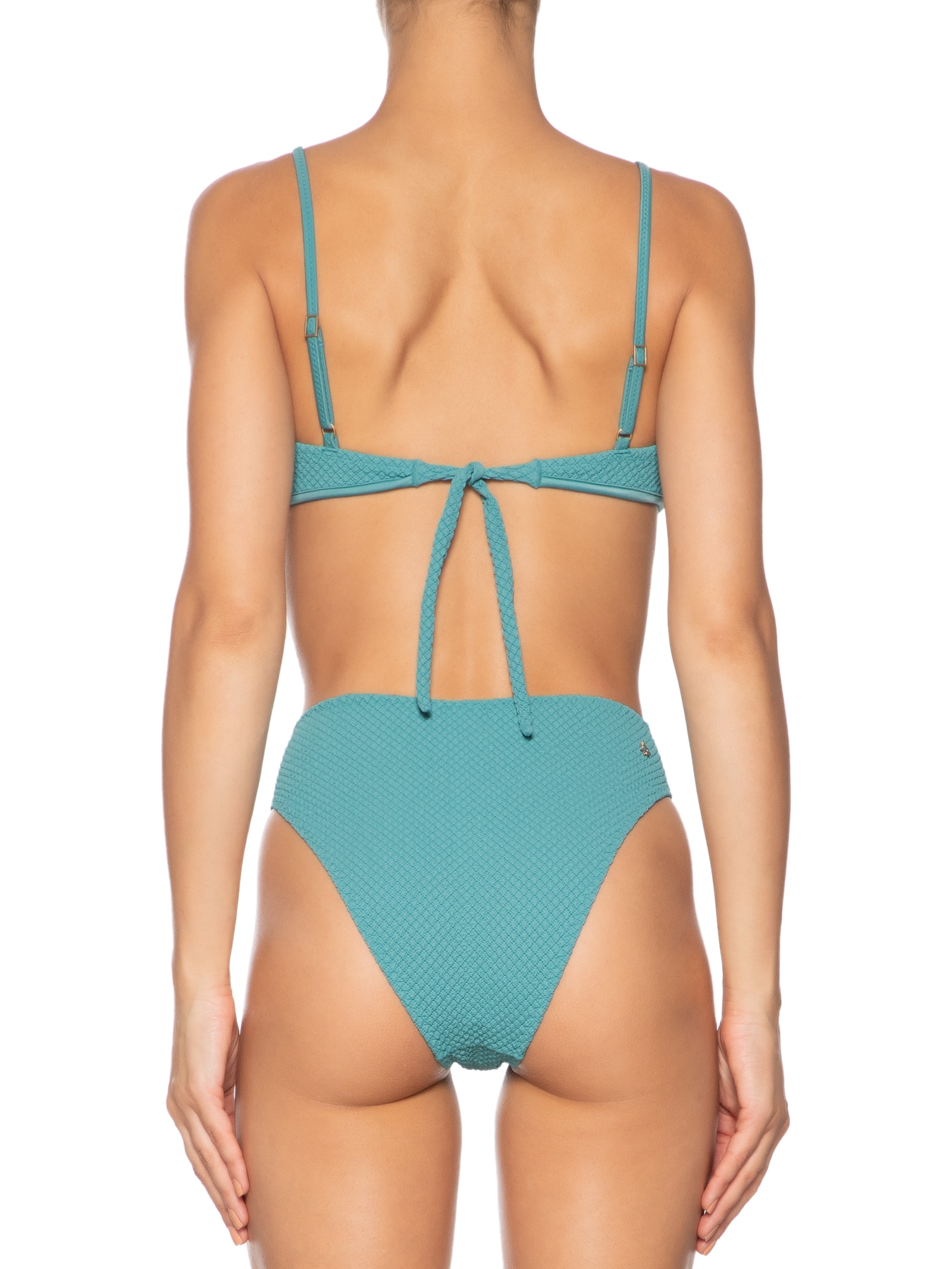 Hot Pant Com Textura Liso Verde  Cia Marítima