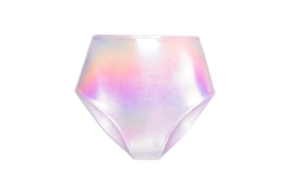 Hot Pants Carnaval Em Malha Holográfica - Lilás