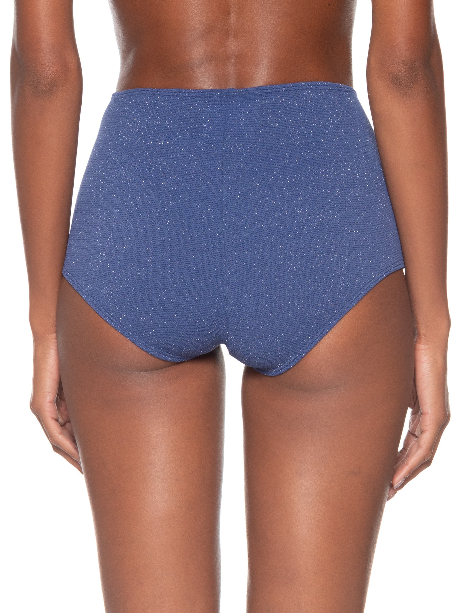 Hot Pants Feminino Brilho Azul Carnavália