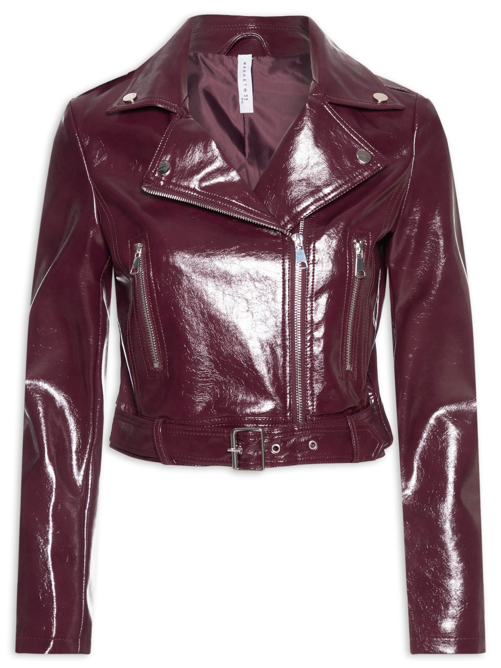 Jaqueta Biker Feminina Vermelho Market 33