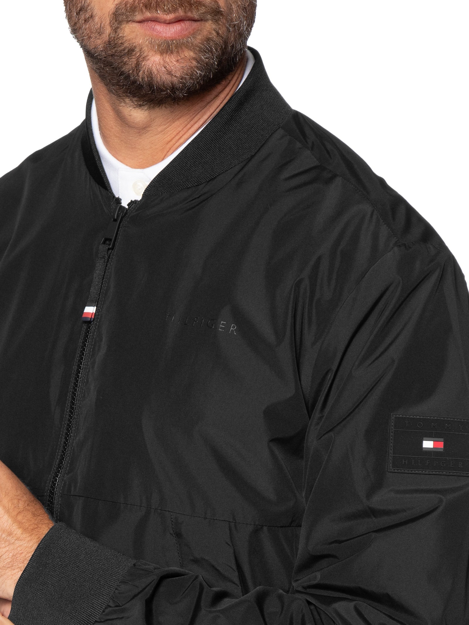 Jaqueta Bomber Masculina Branded – Preto Tommy Hilfiger