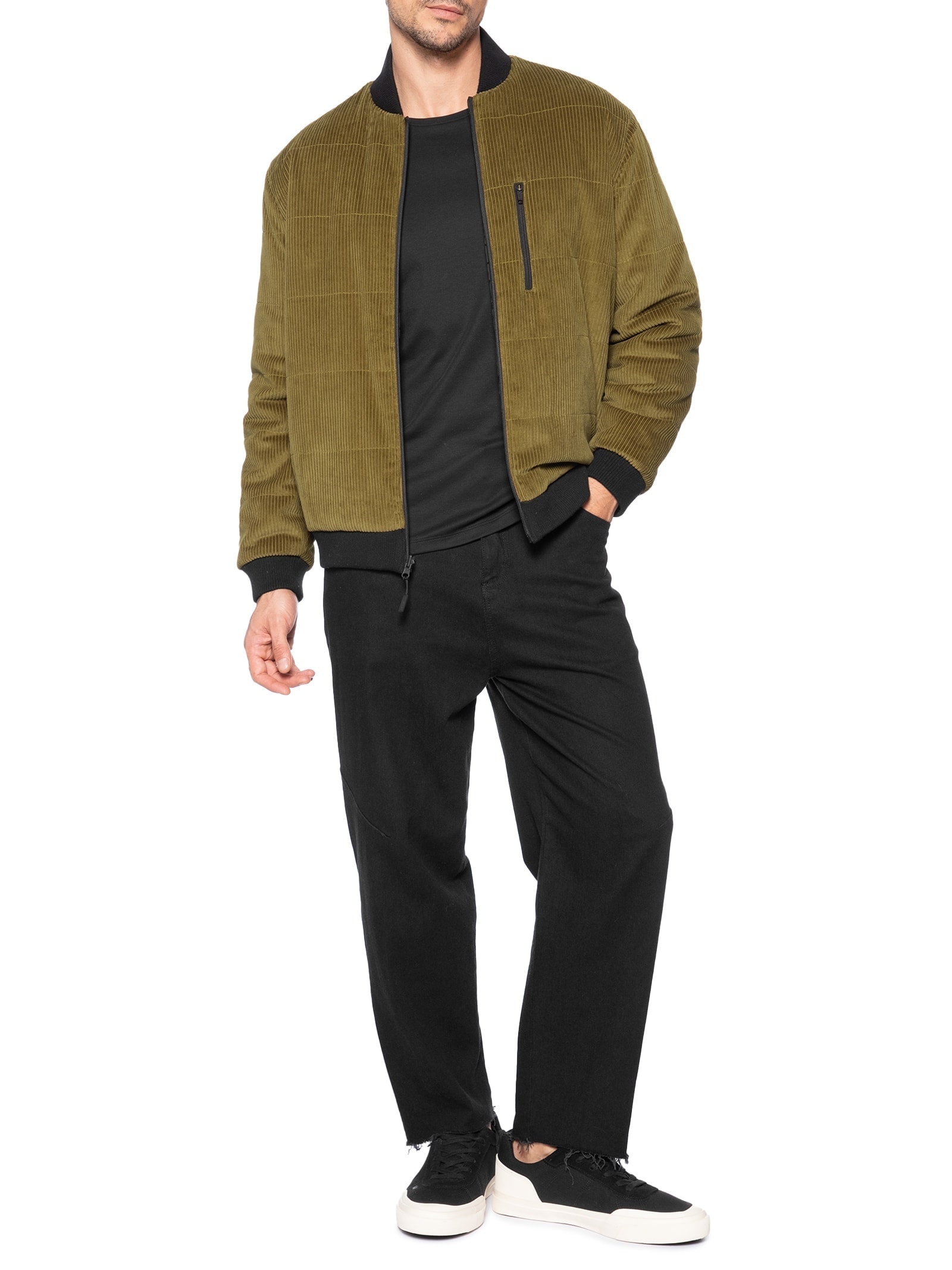 Jaqueta Bomber Masculina Double Velvet Marrom Osklen