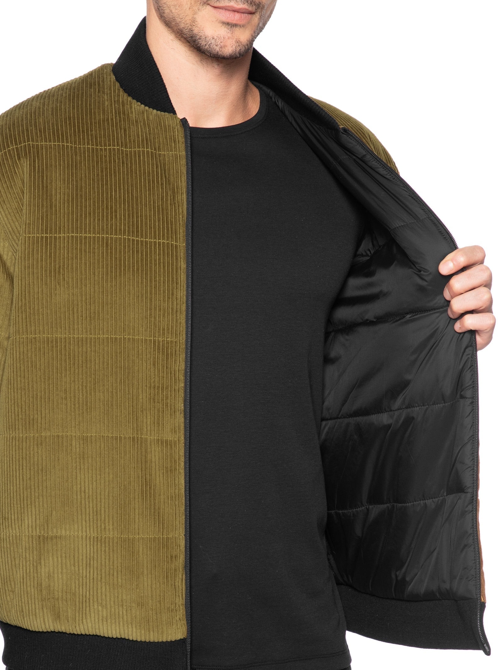Jaqueta Bomber Masculina Double Velvet Marrom Osklen