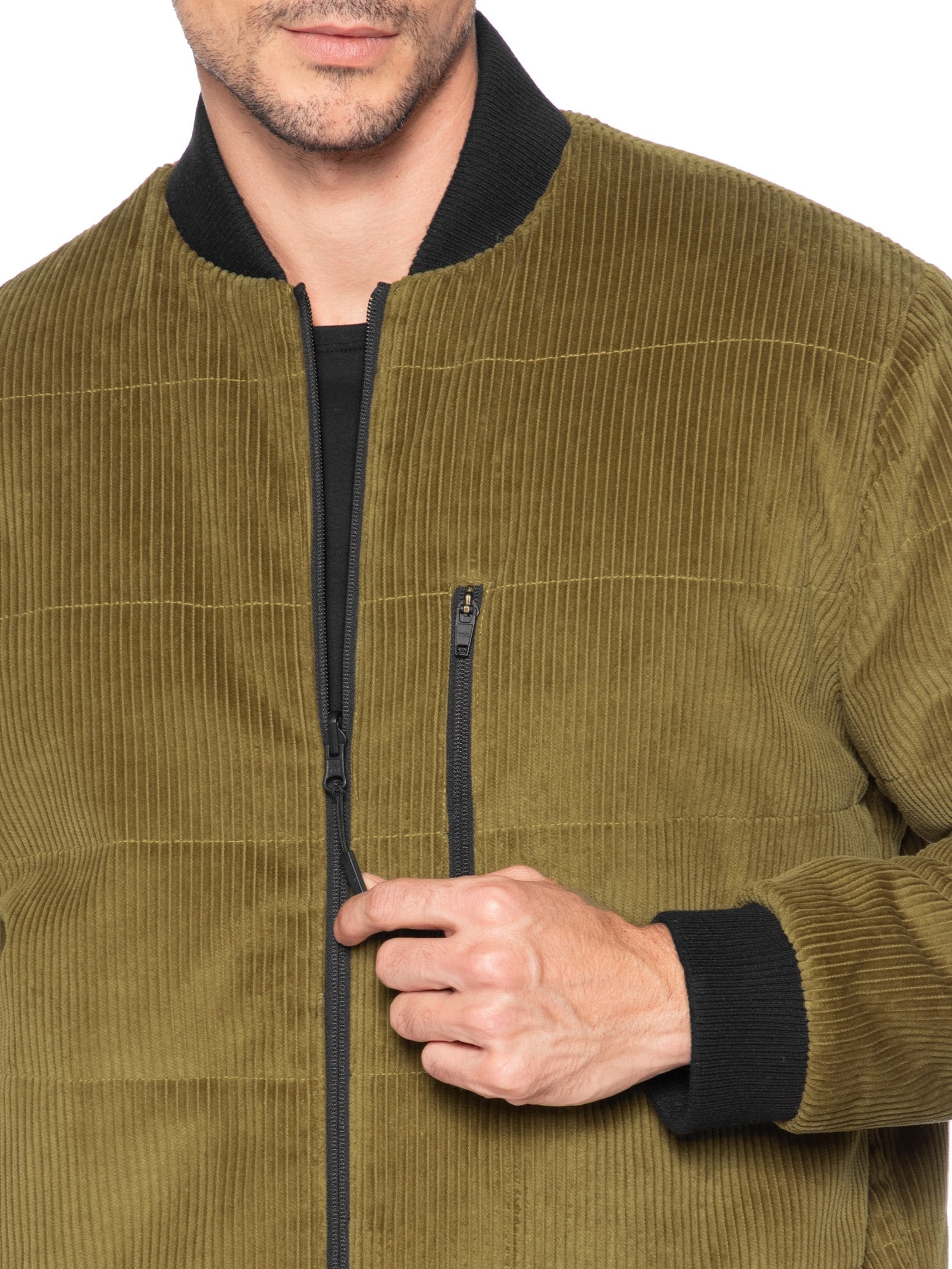 Jaqueta Bomber Masculina Double Velvet Marrom Osklen