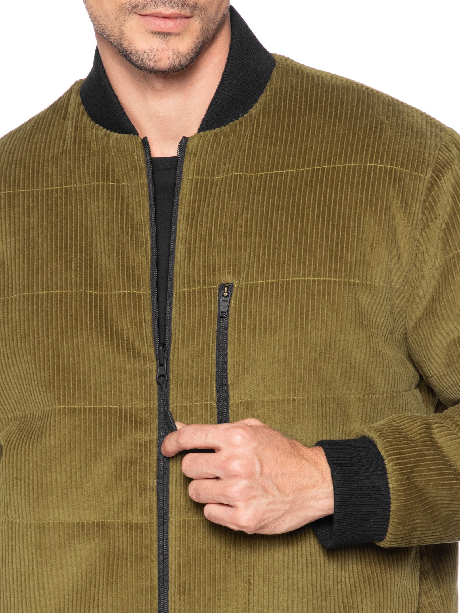 Jaqueta Bomber Masculina Double Velvet Marrom Osklen