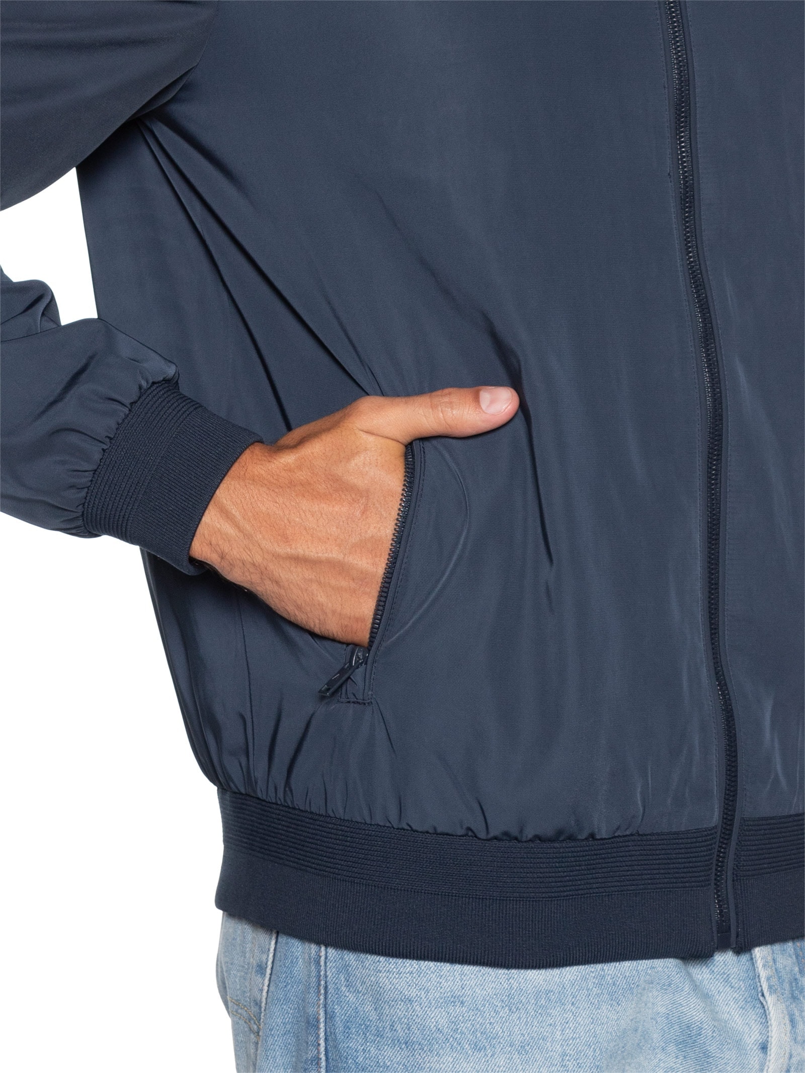 Jaqueta Bomber Masculina Nylon Liquid Repeler Azul Aramis