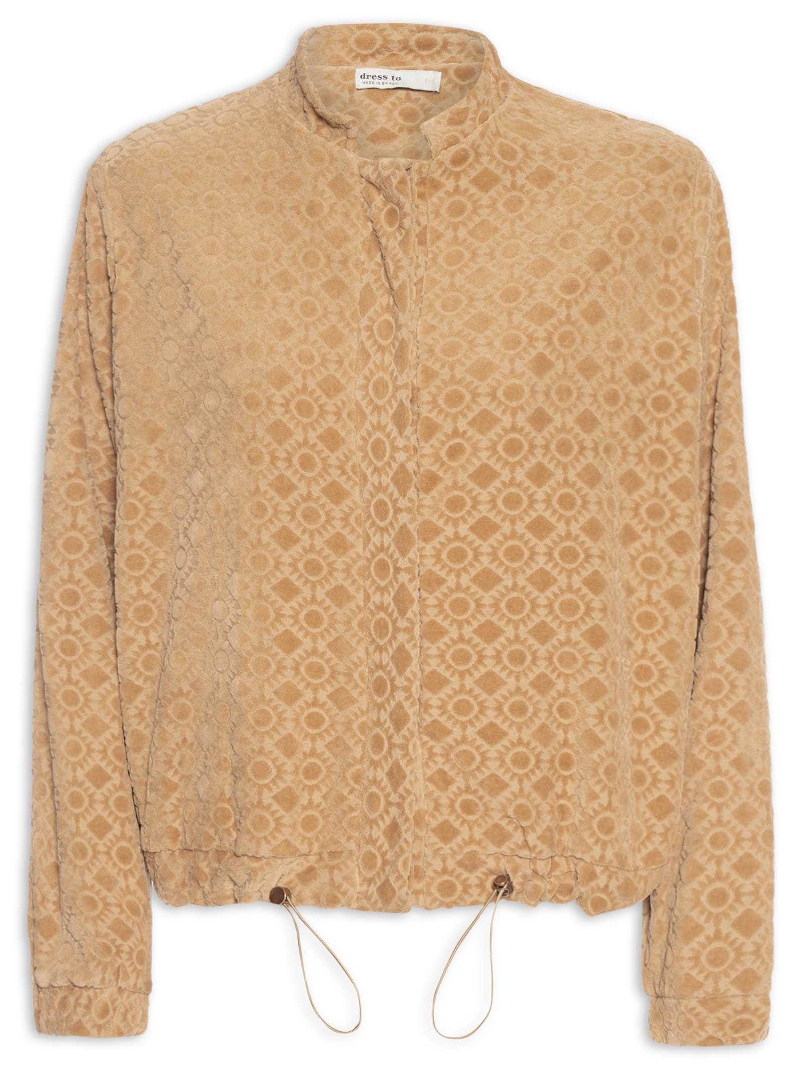 Jaqueta Bomber Veludo – Bege Dress To