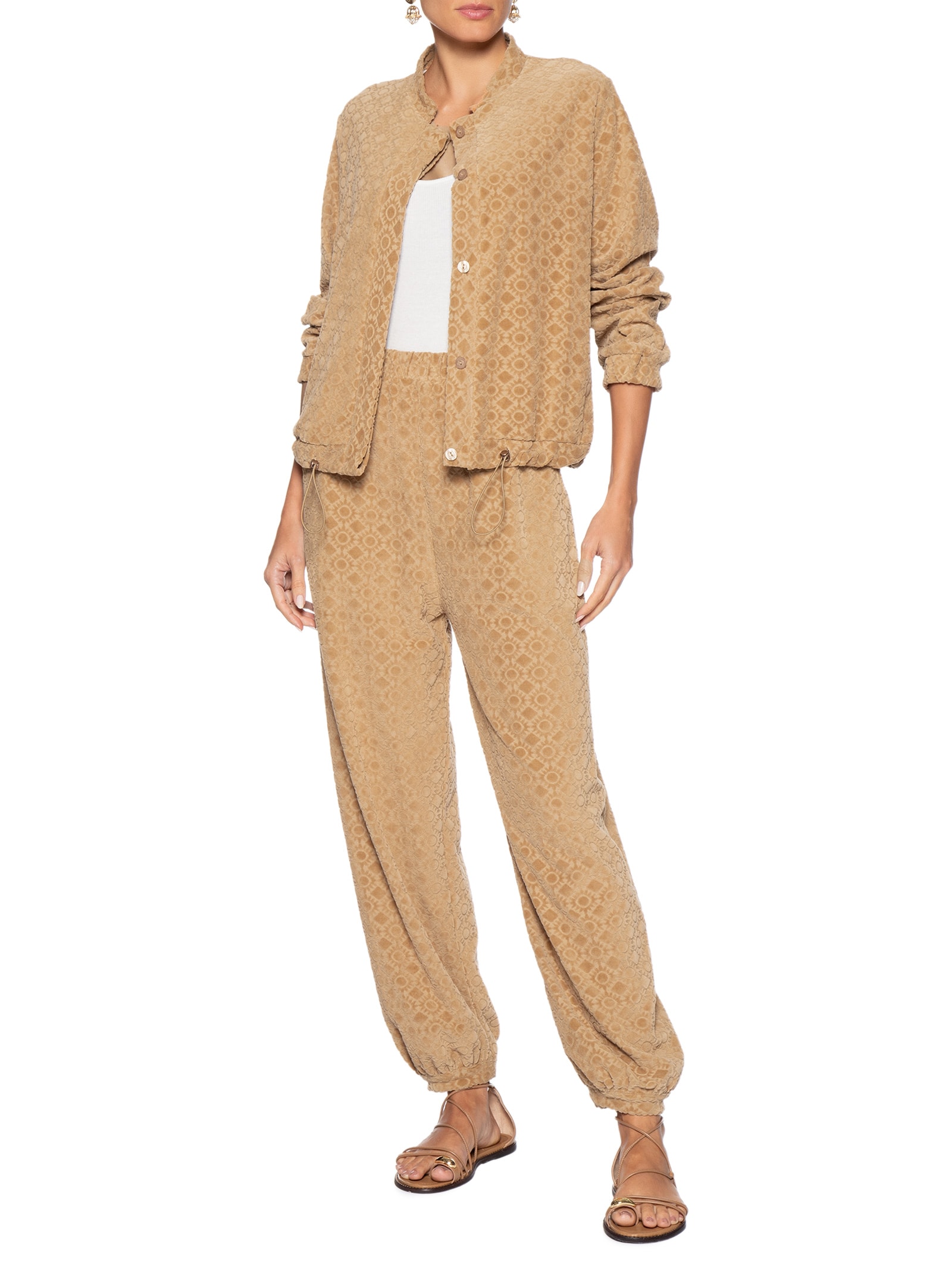Jaqueta Bomber Veludo – Bege Dress To