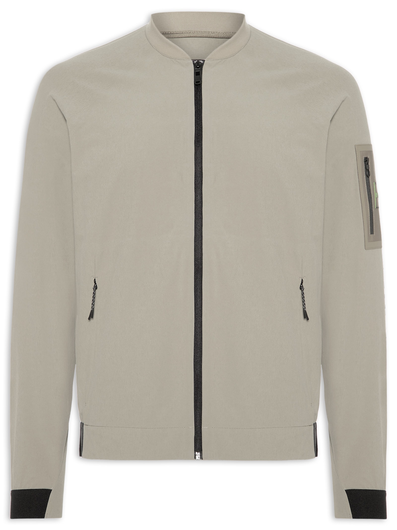 Jaqueta Corta Vento Masculina OW Globe Hexa BC Bege Boss