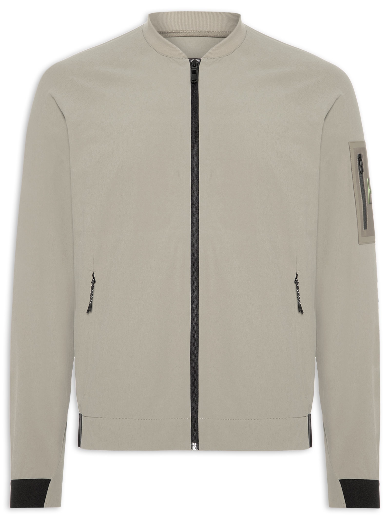 Jaqueta Corta Vento Masculina OW Globe Hexa BC Bege Boss