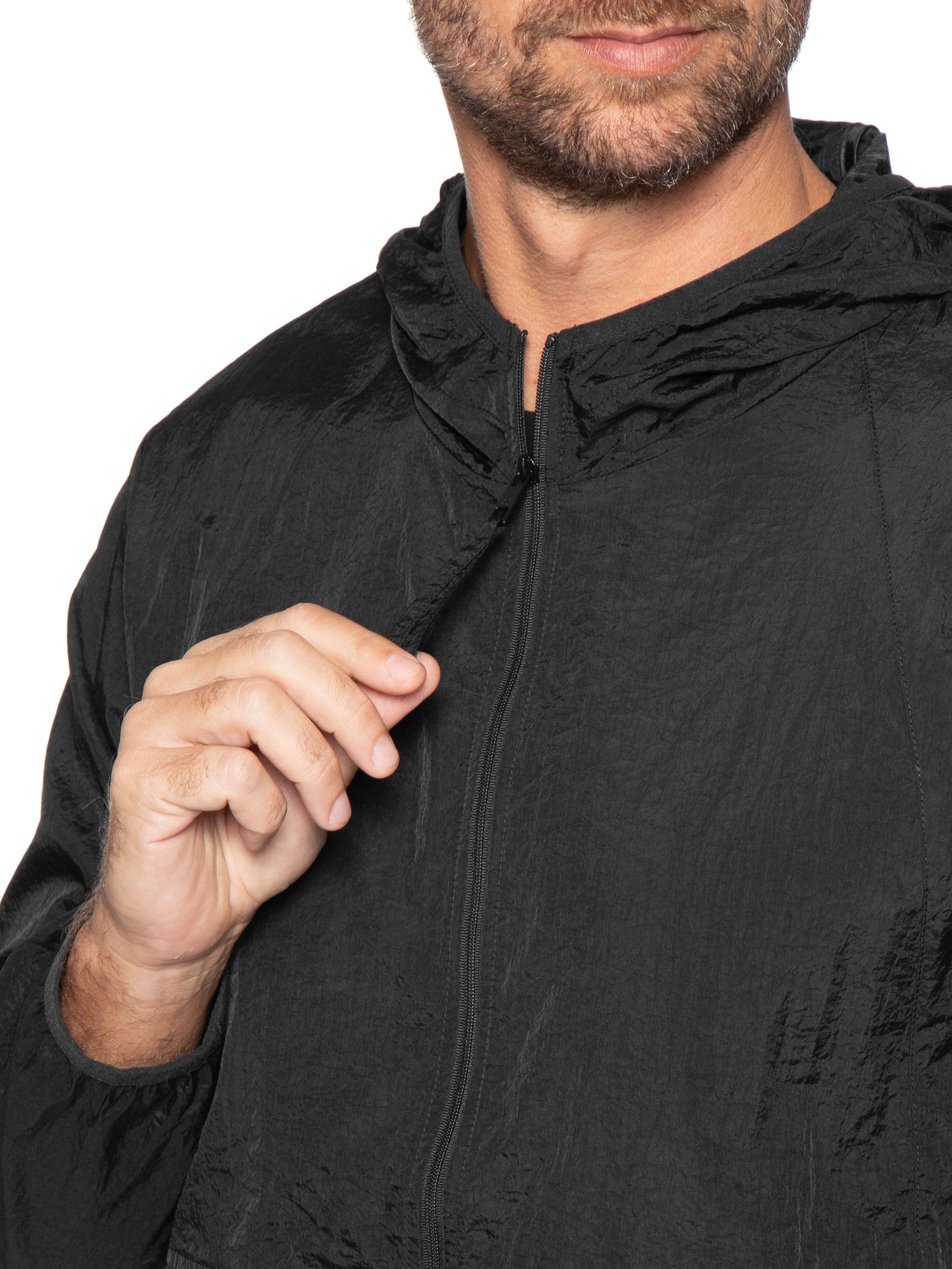 Jaqueta Corta Vento Masculina Preto Hering Sports