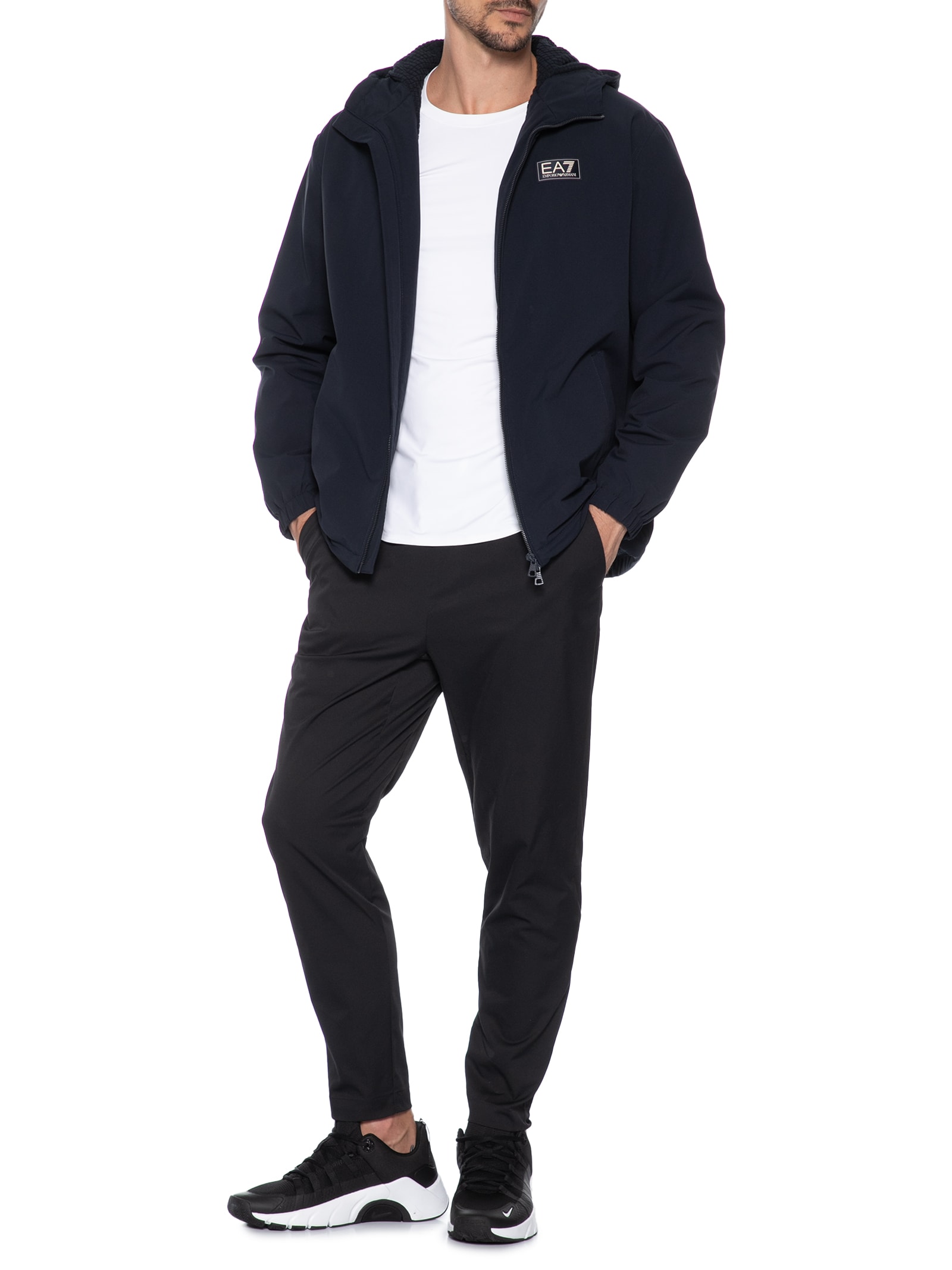 Jaqueta Corta Vento Masculina Refined Azul Ea7 Emporio Armani