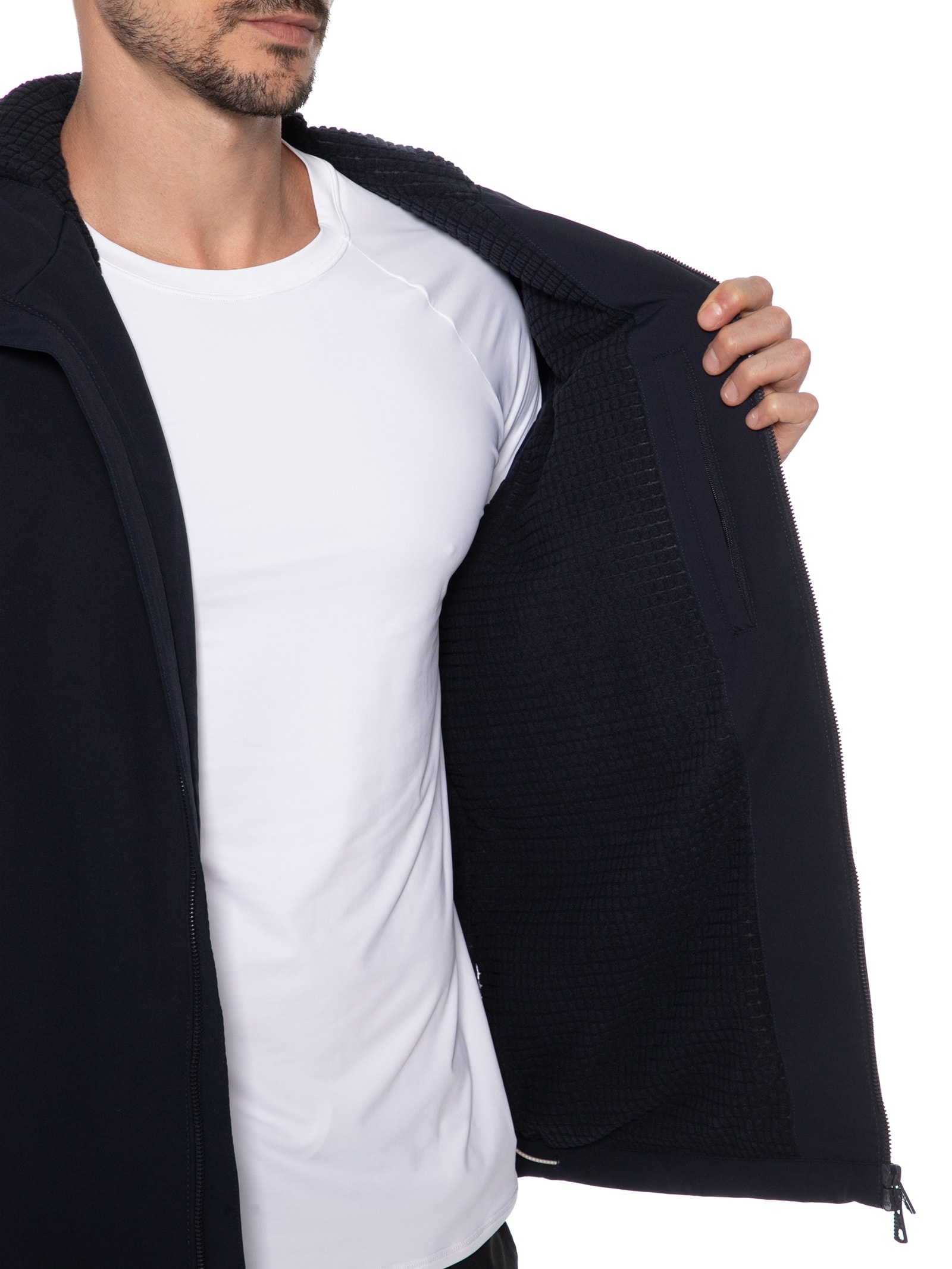 Jaqueta Corta Vento Masculina Refined Azul Ea7 Emporio Armani