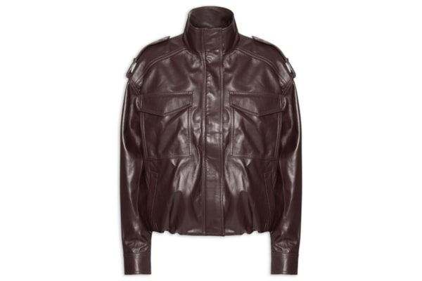 Jaqueta De Couro Feminina - Marrom