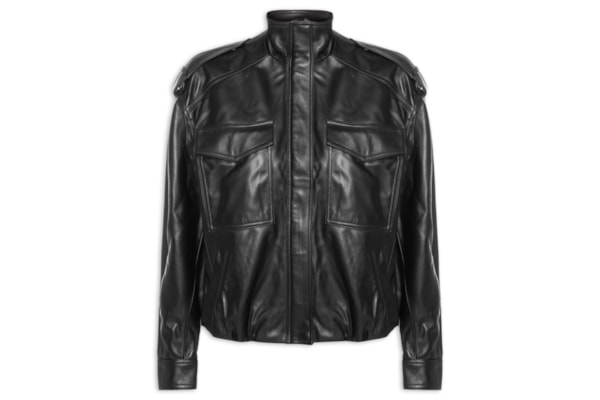 Jaqueta De Couro Feminina - Preto