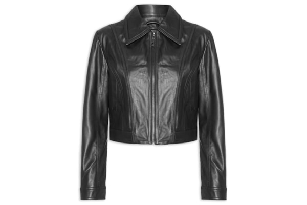 Jaqueta De Couro Feminina - Preto