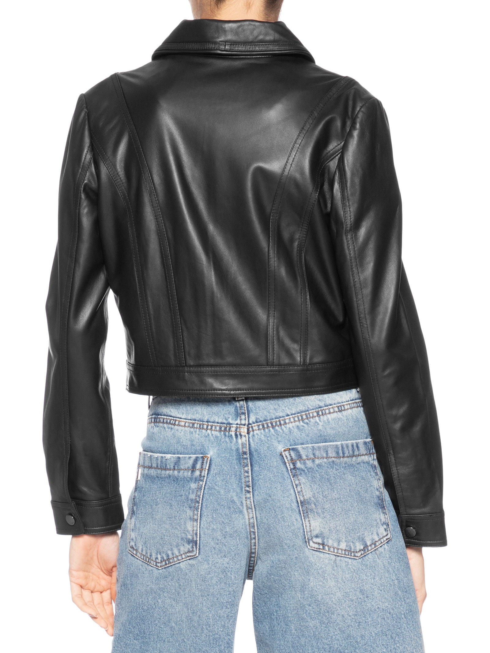 Jaqueta De Couro Feminina Preto Animale Jeans
