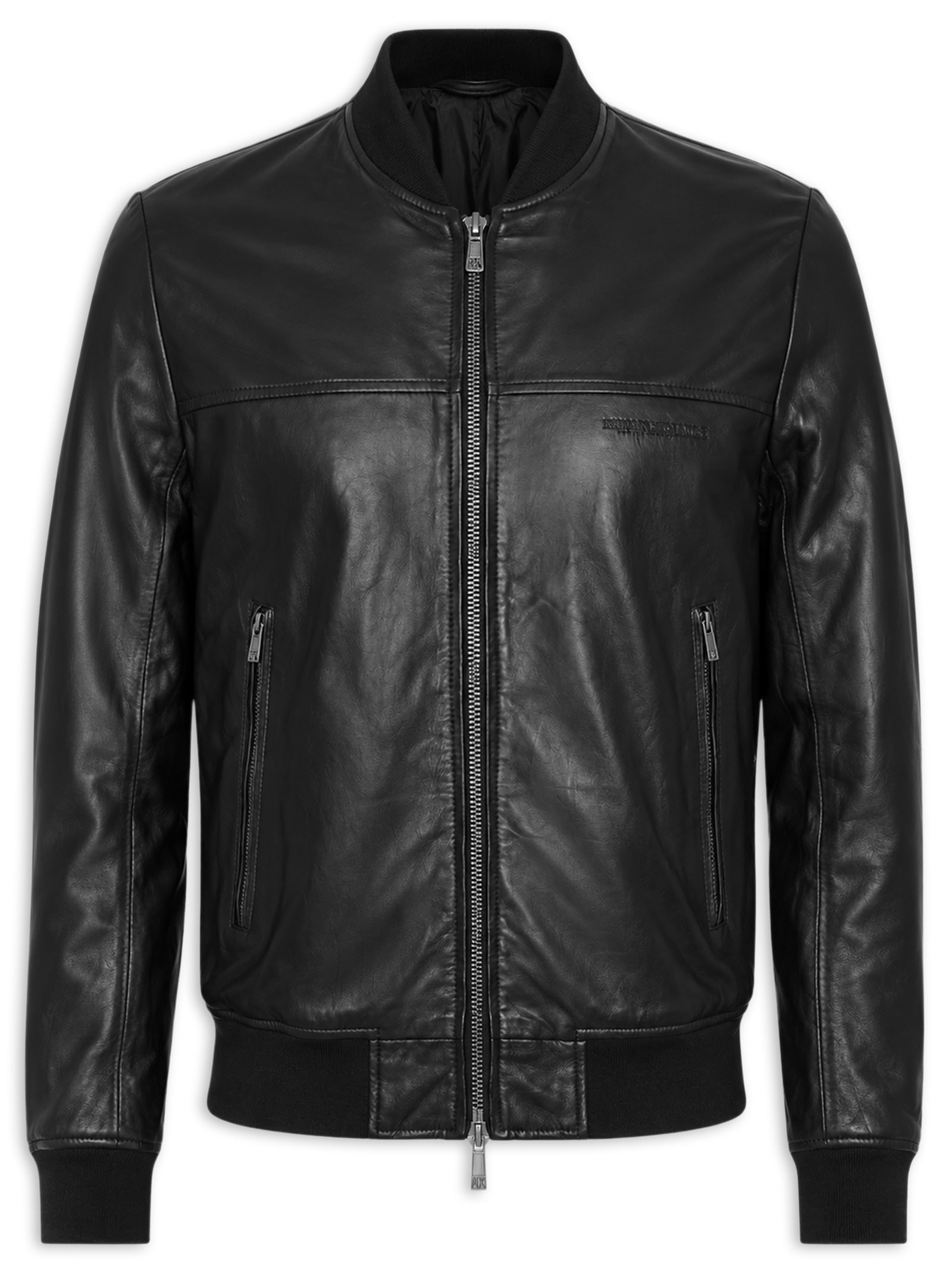 Jaqueta De Couro Masculina Blouson Preto Armani Exchange