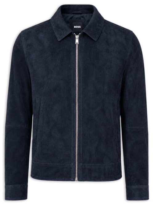 Jaqueta de Couro Masculina H-Malbano7 - Azul