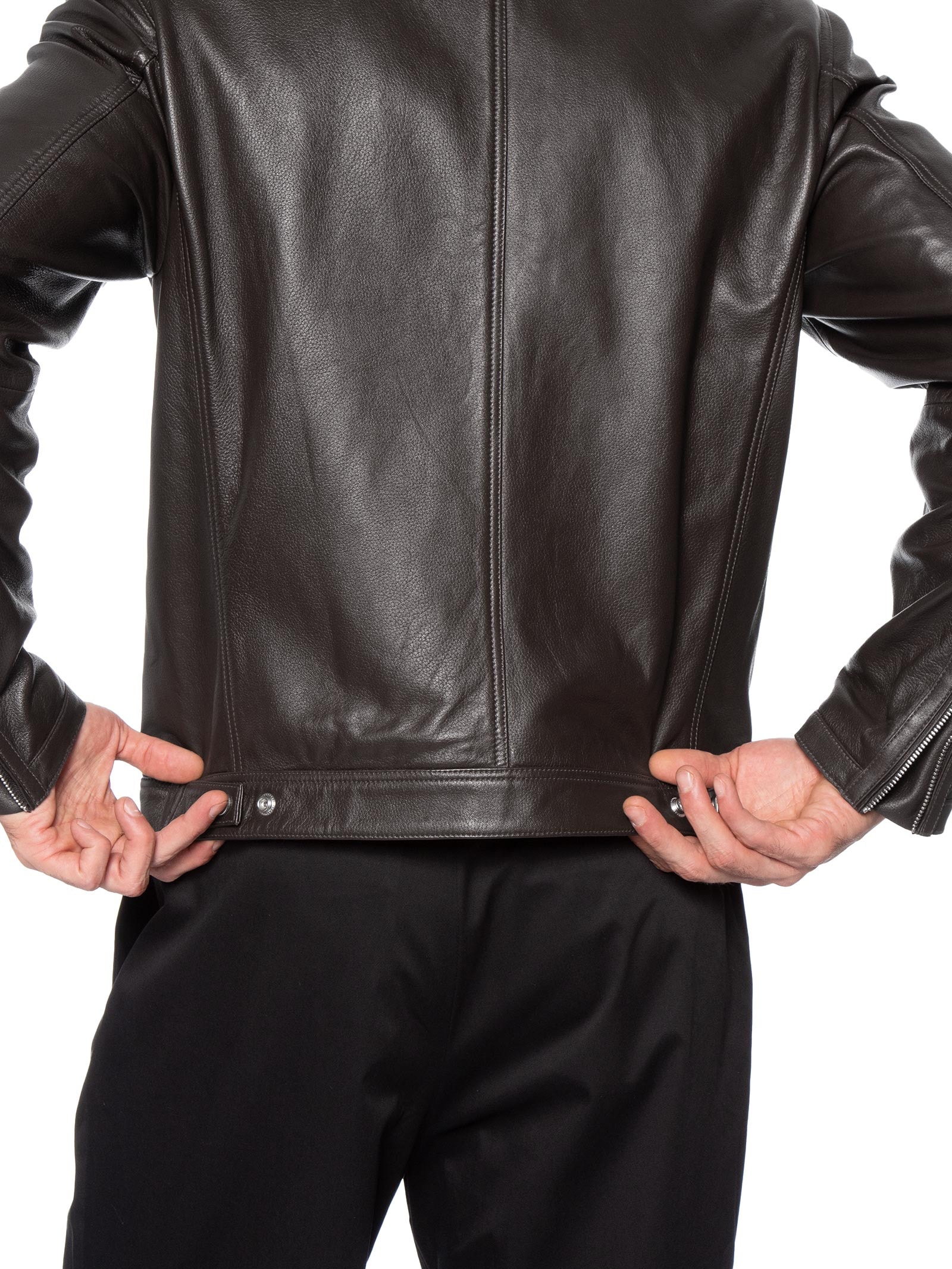 Jaqueta De Couro Masculina H-Mansell5 Marrom Boss