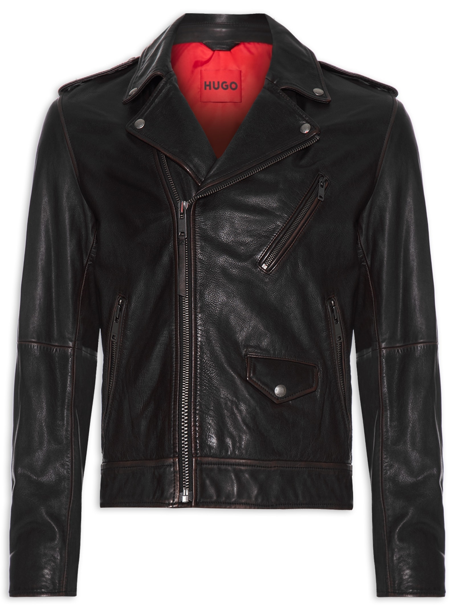 Jaqueta de Couro Masculina Levon Preto Hugo