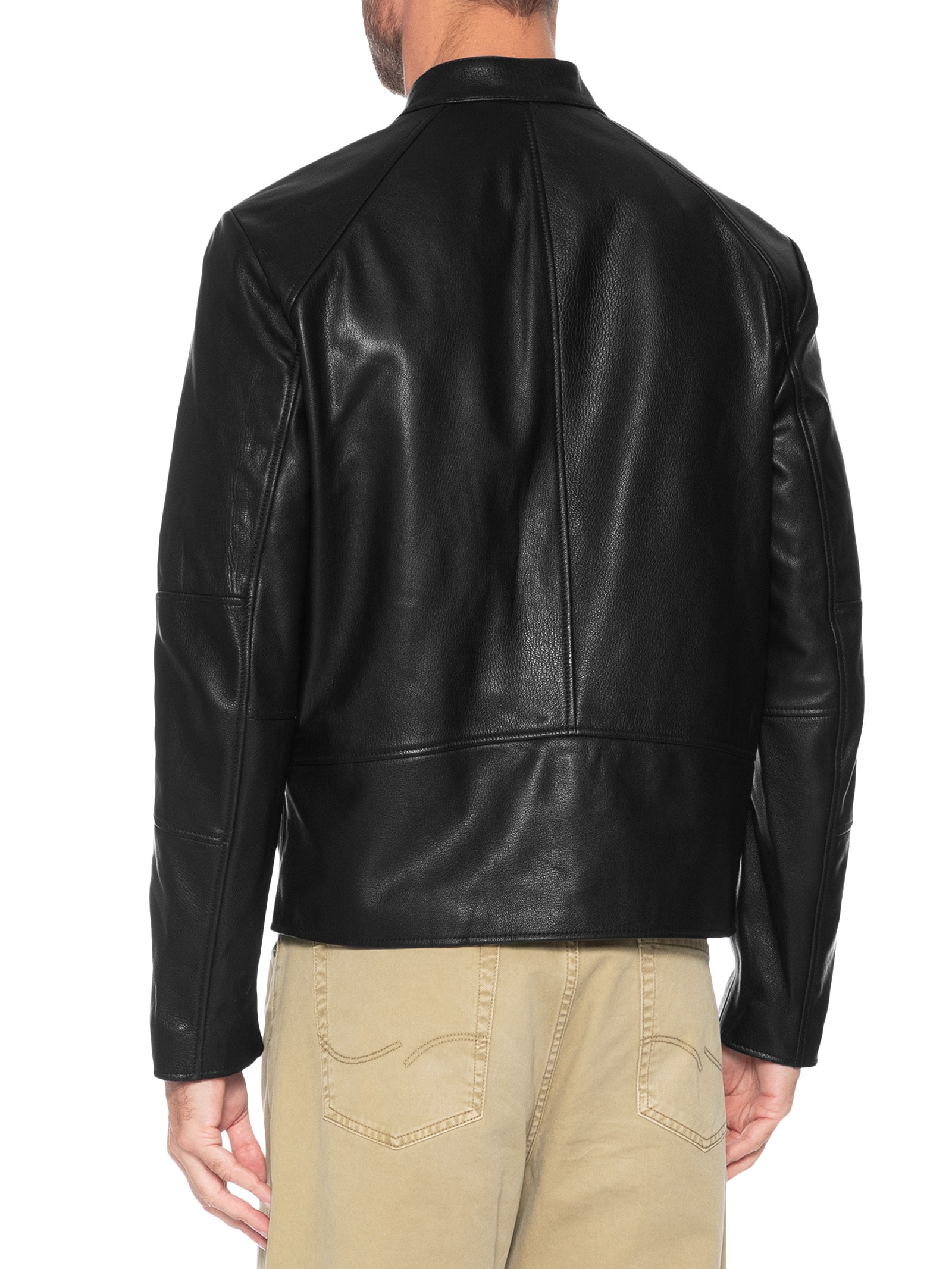 Jaqueta de Couro Masculina Likos – Preto Hugo