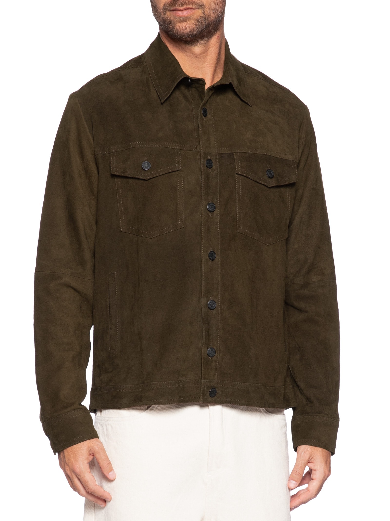 Jaqueta De Couro Masculina Over Leather – Marrom Osklen