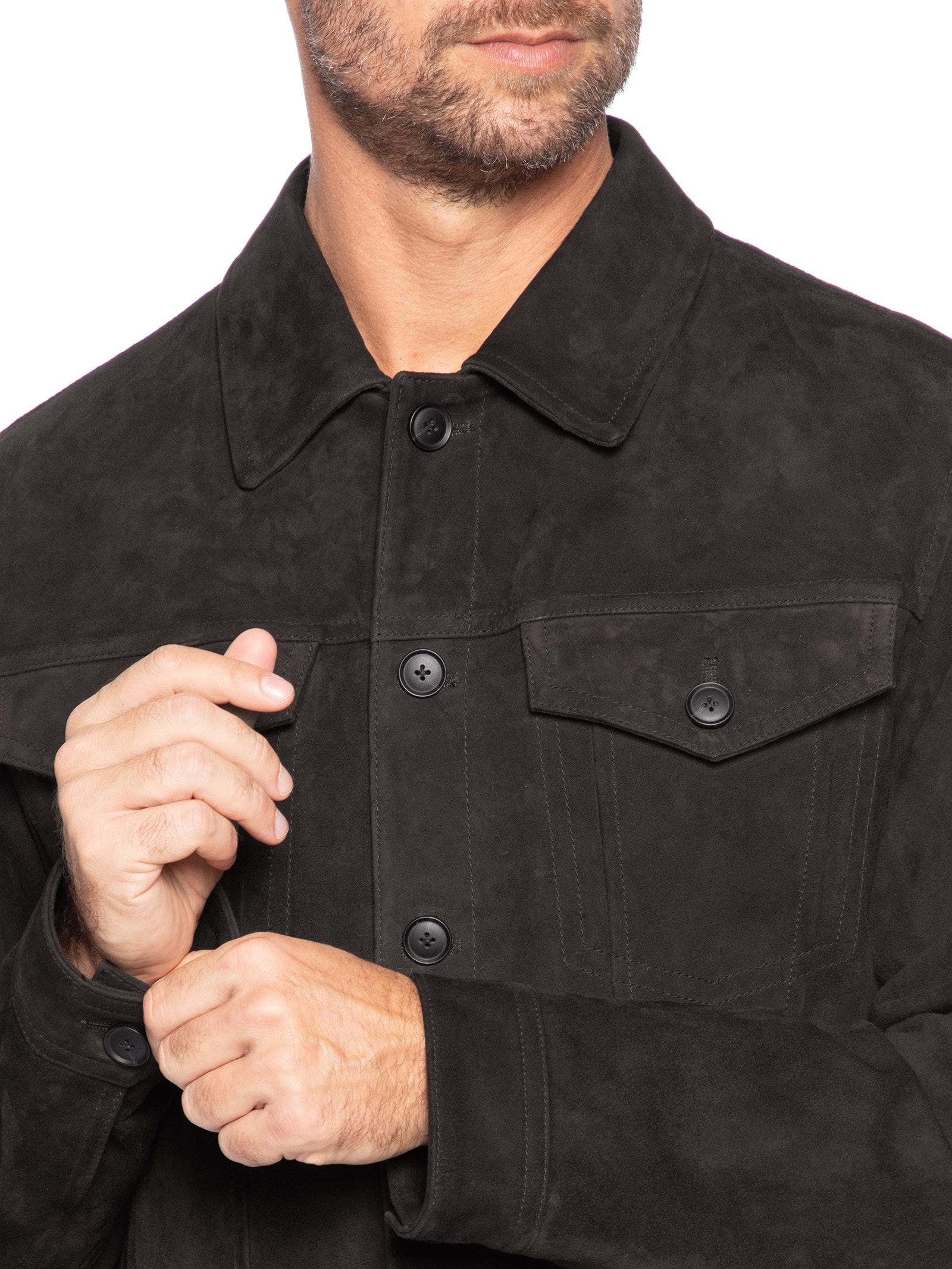 Jaqueta de Couro Masculina Slim C-Merak 1 Marrom Boss
