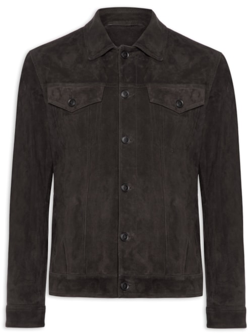 Jaqueta de Couro Masculina Slim C-Merak 1 - Marrom