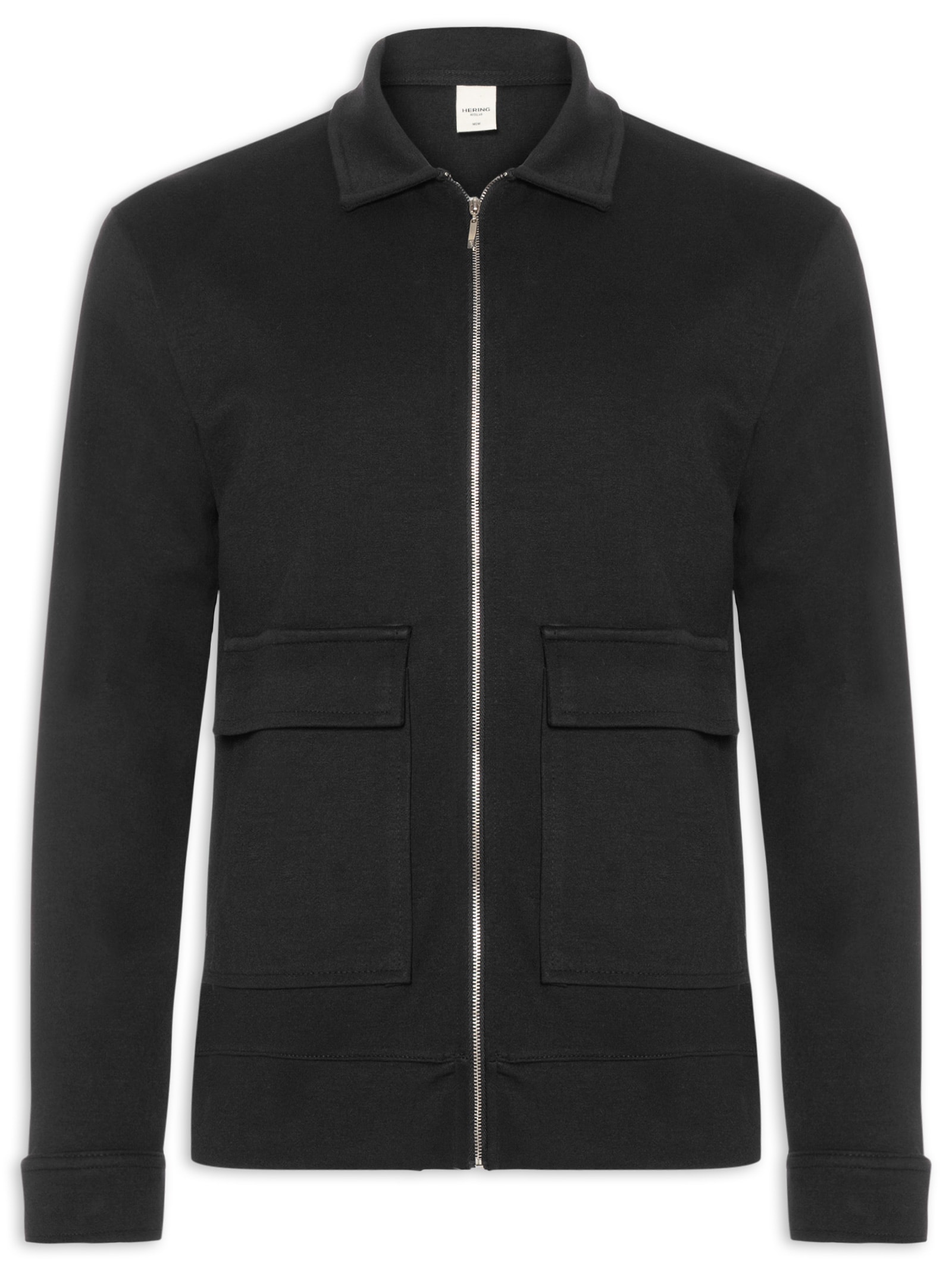 Jaqueta De Moletom Com Zíper Masculino  Preto Hering